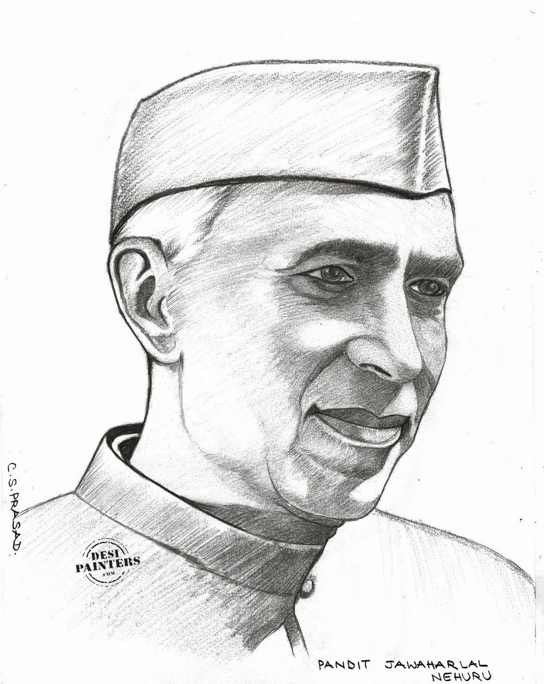 jawaharlal nehru sketch