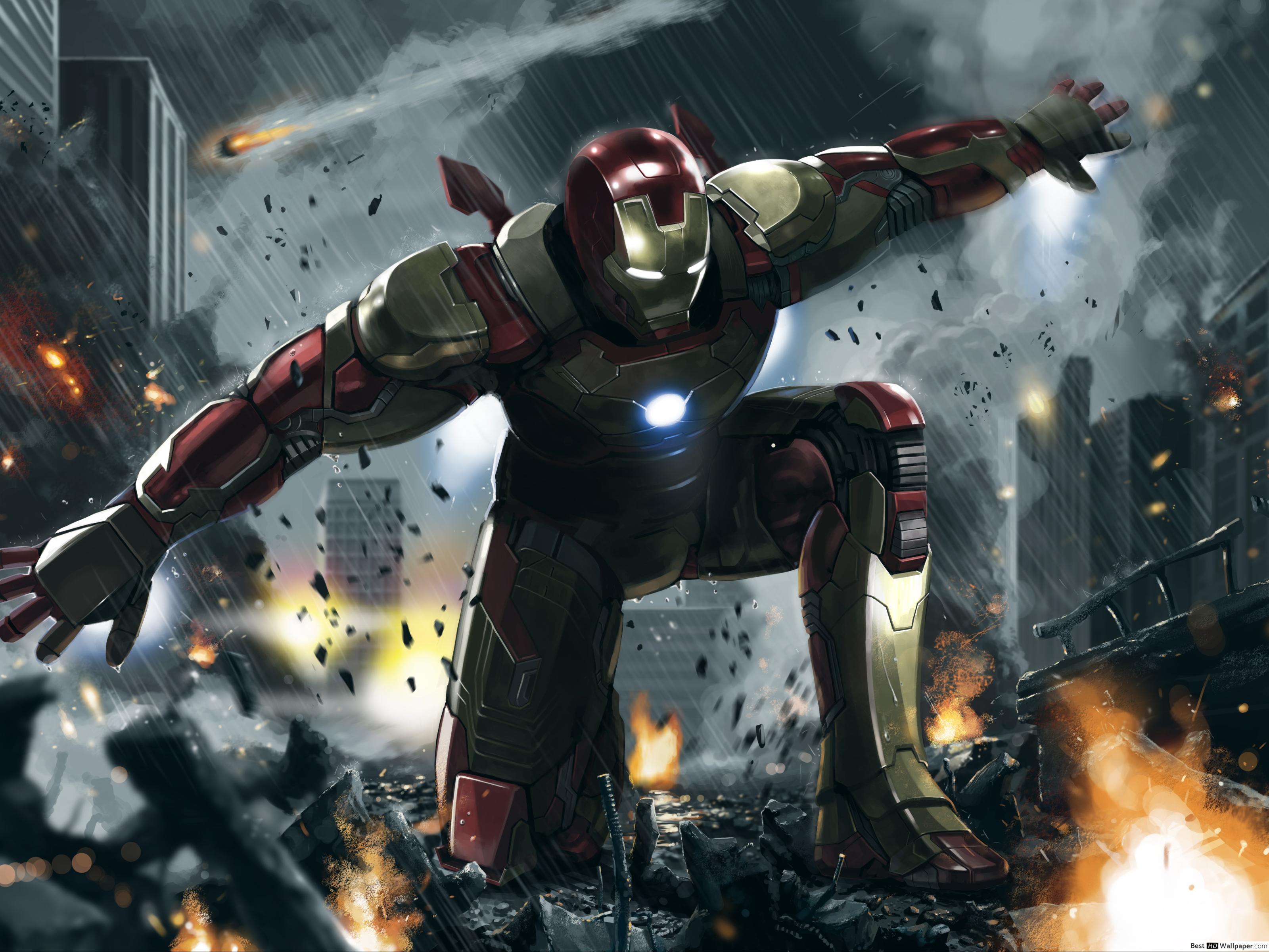 Iron Man in Death War (Fanart) HD wallpaper download