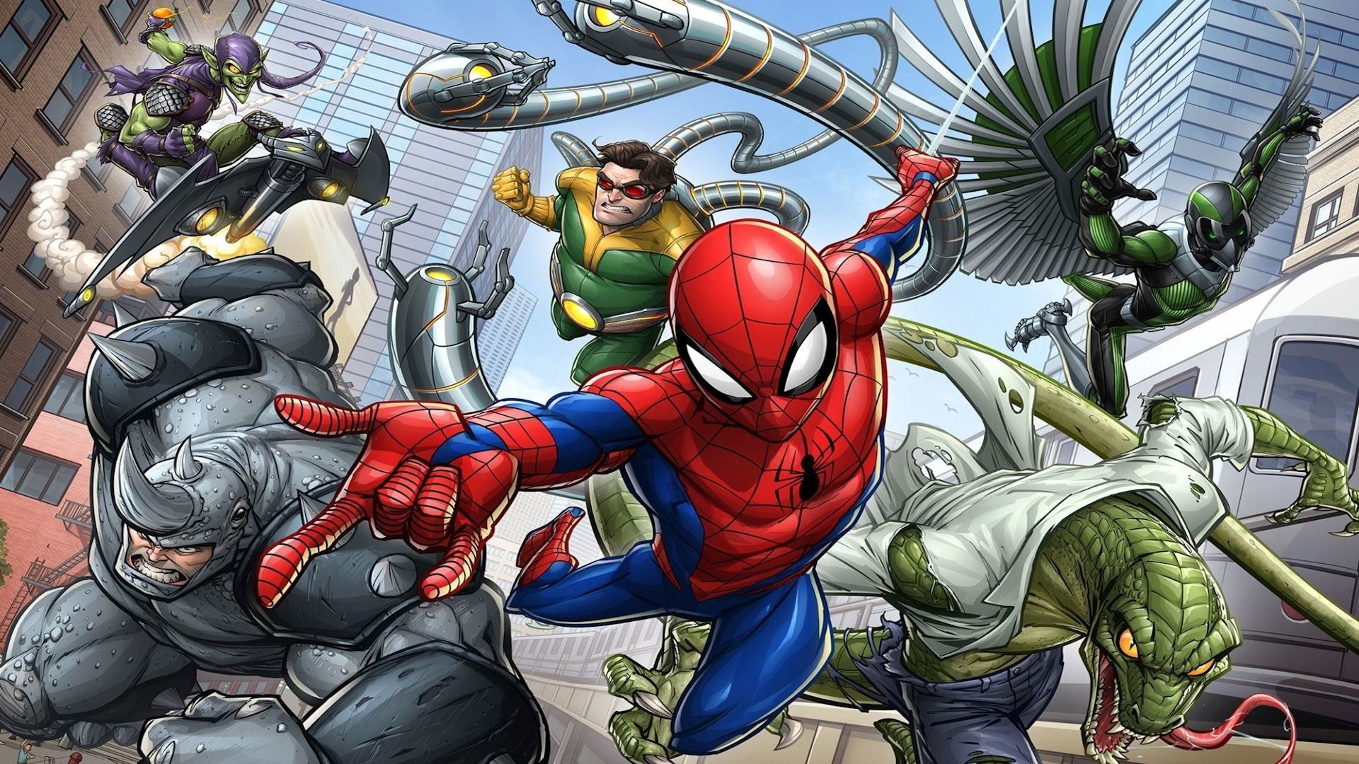 Spider-Man Vs Sinister Six Desktop Wallpapers - Wallpaper Cave