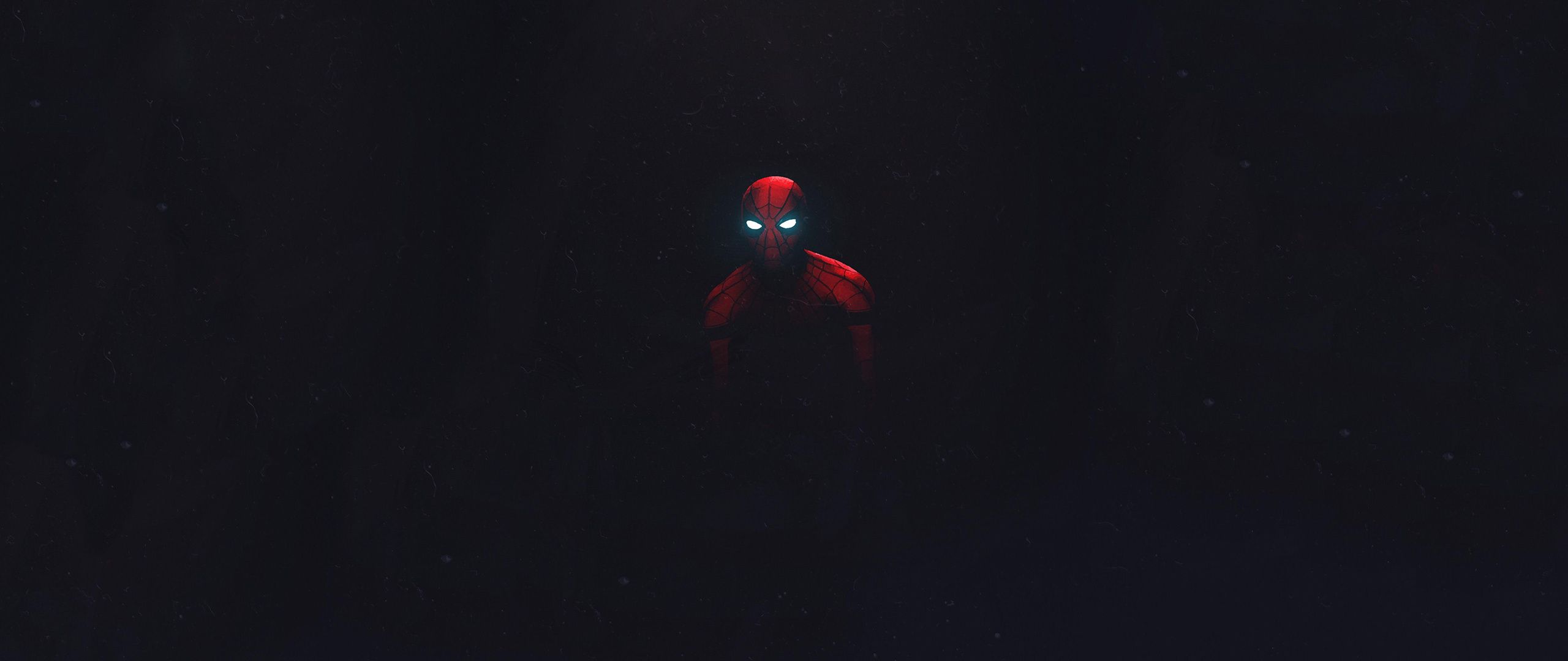 Download Spider Man, Dark And Minimalist, Art Wallpaper, 2560x Dual Wide, Widescreen