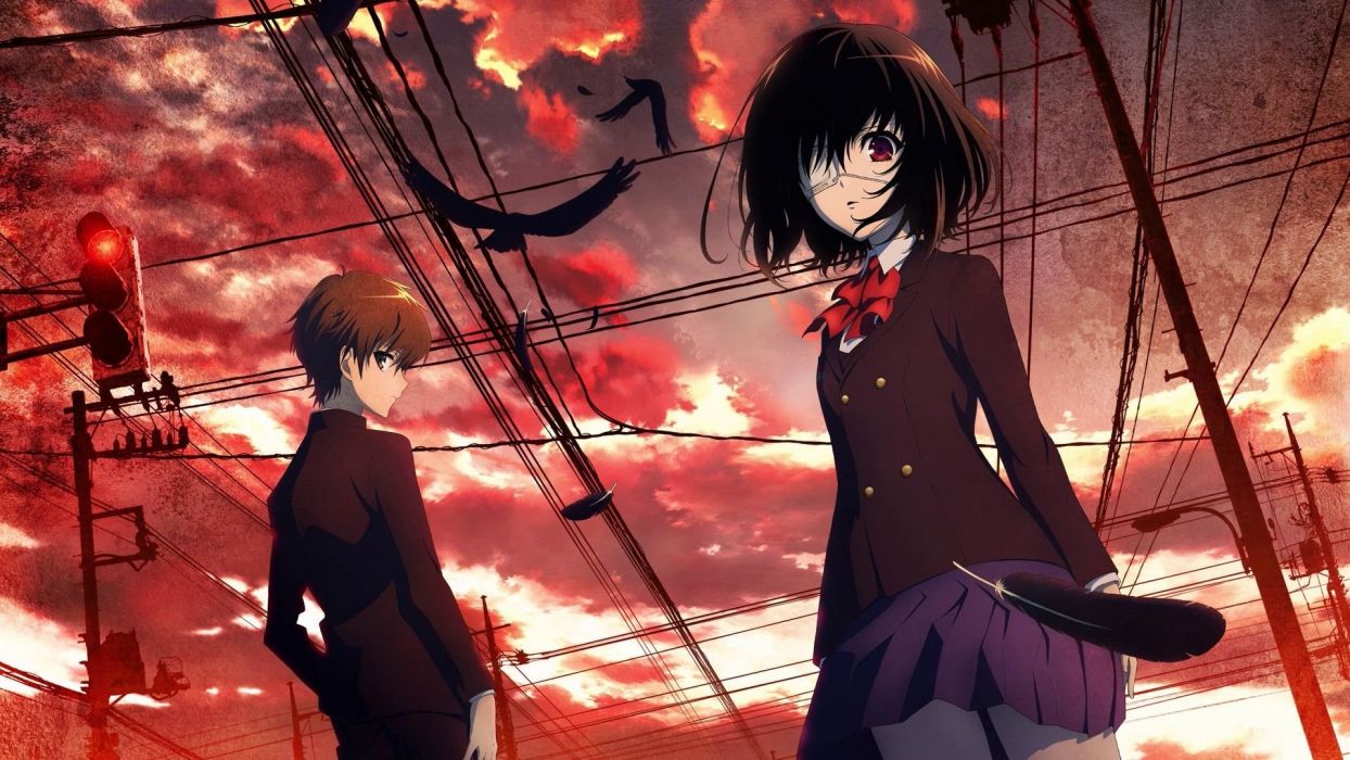 Anime series characters misaki mei sakakibara kouichi another