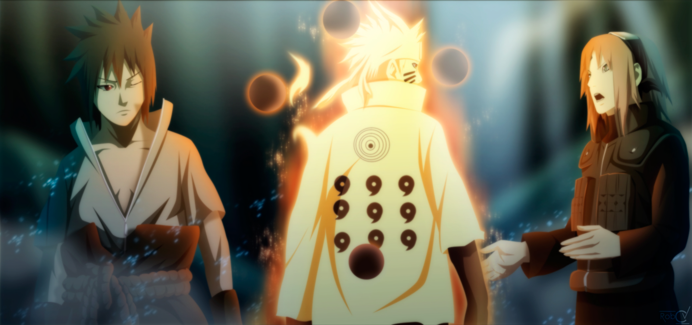 Team 7: Sasuke, Naruto and Sakura HD Wallpaper