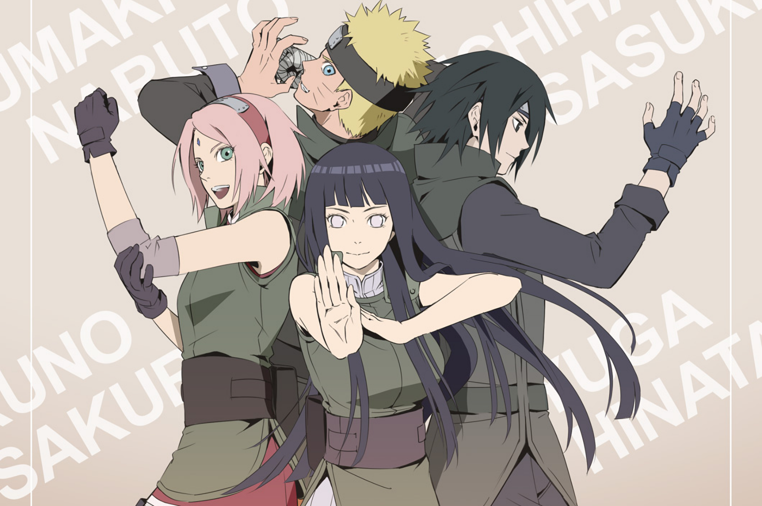 Download 2560x1700 Naruto, Team Sakura, Sasuke, Hinata