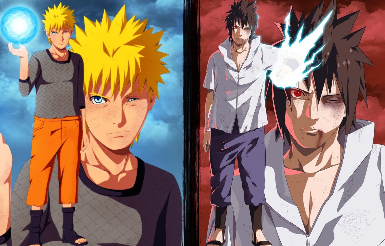 Wallpaper Uchiha Sasuke, Haruno Sakura, NARUTO, Uzumaki Naruto
