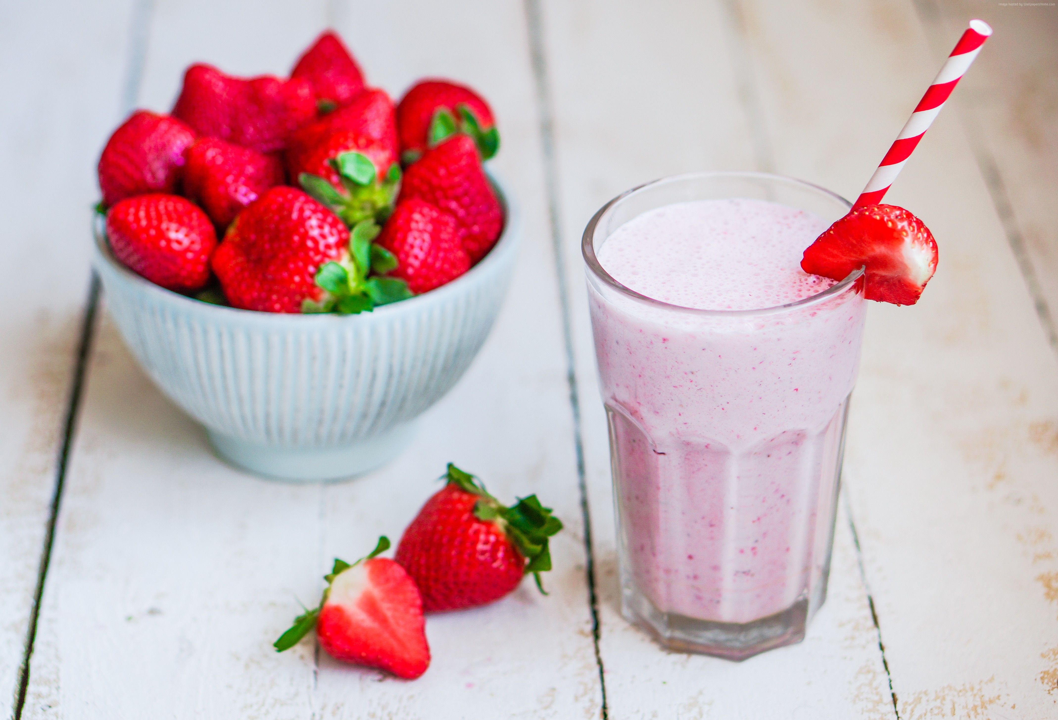 #ice, , #Milk shake, #strawberries, #milk. Food wallpaper and background. Mocah.org HD Wallpaper