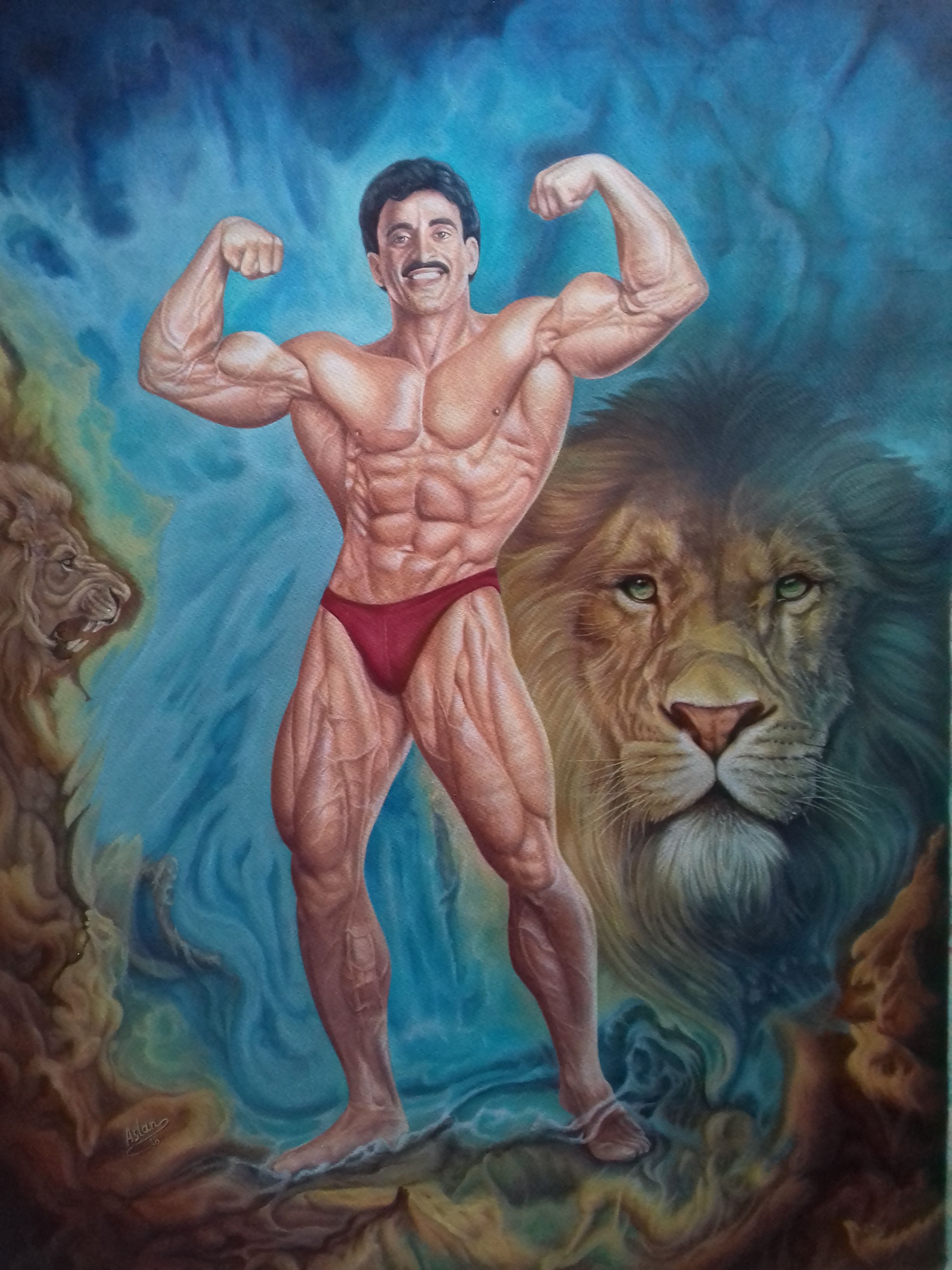 samir bannout .acralic on paper 70x50. Art, Painting, Places to