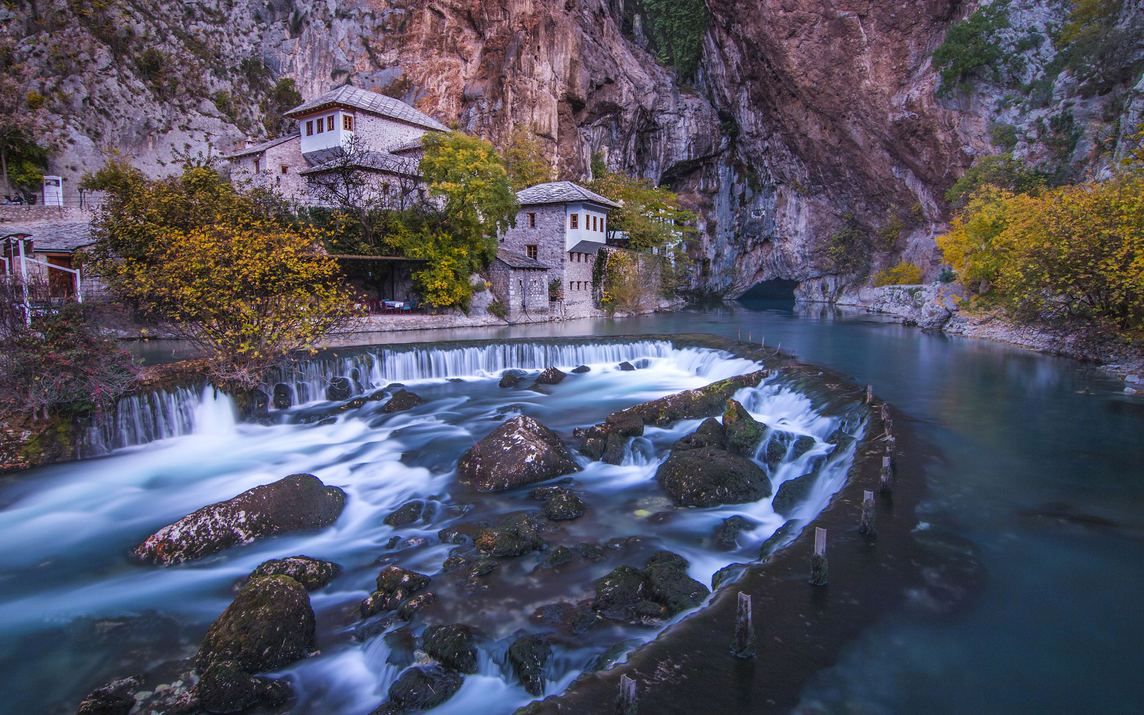 Blagaj Tekija Beautiful Monastery On The River Buna Mostar Bosnia