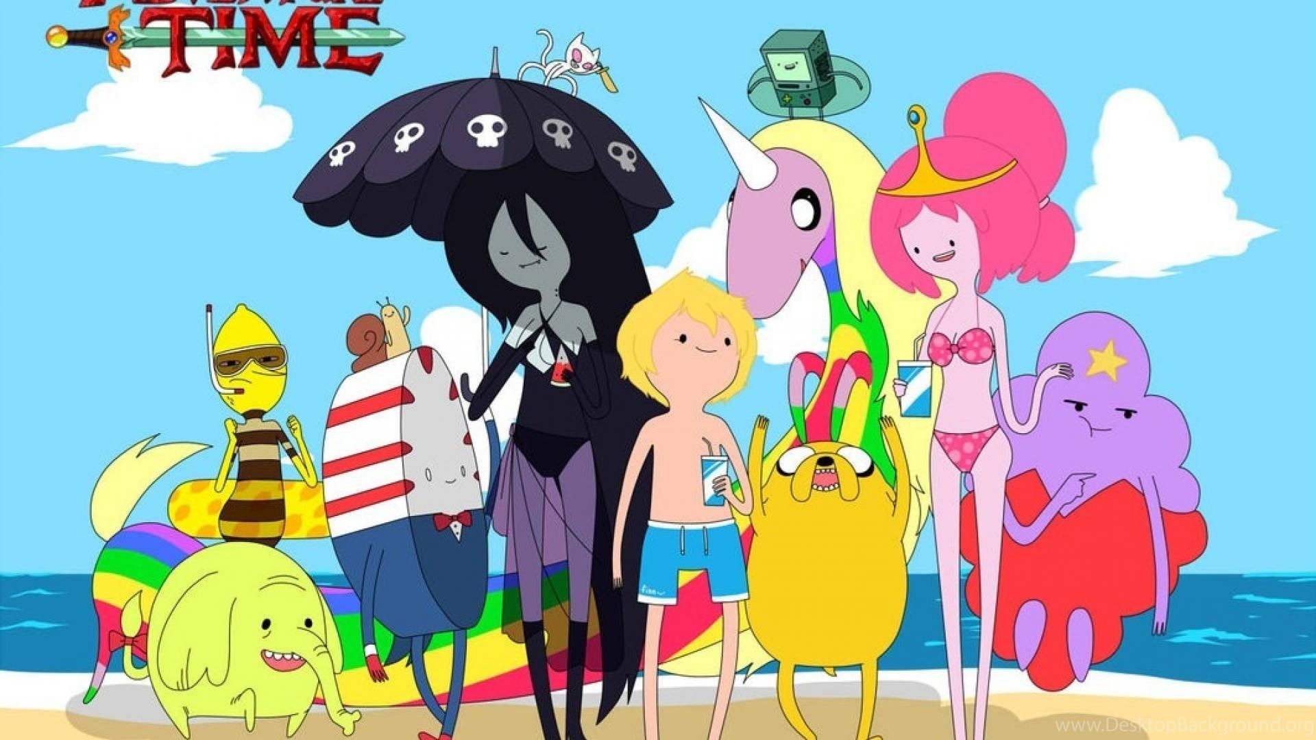 Adventure Time Beach Wallpaper Desktop Background