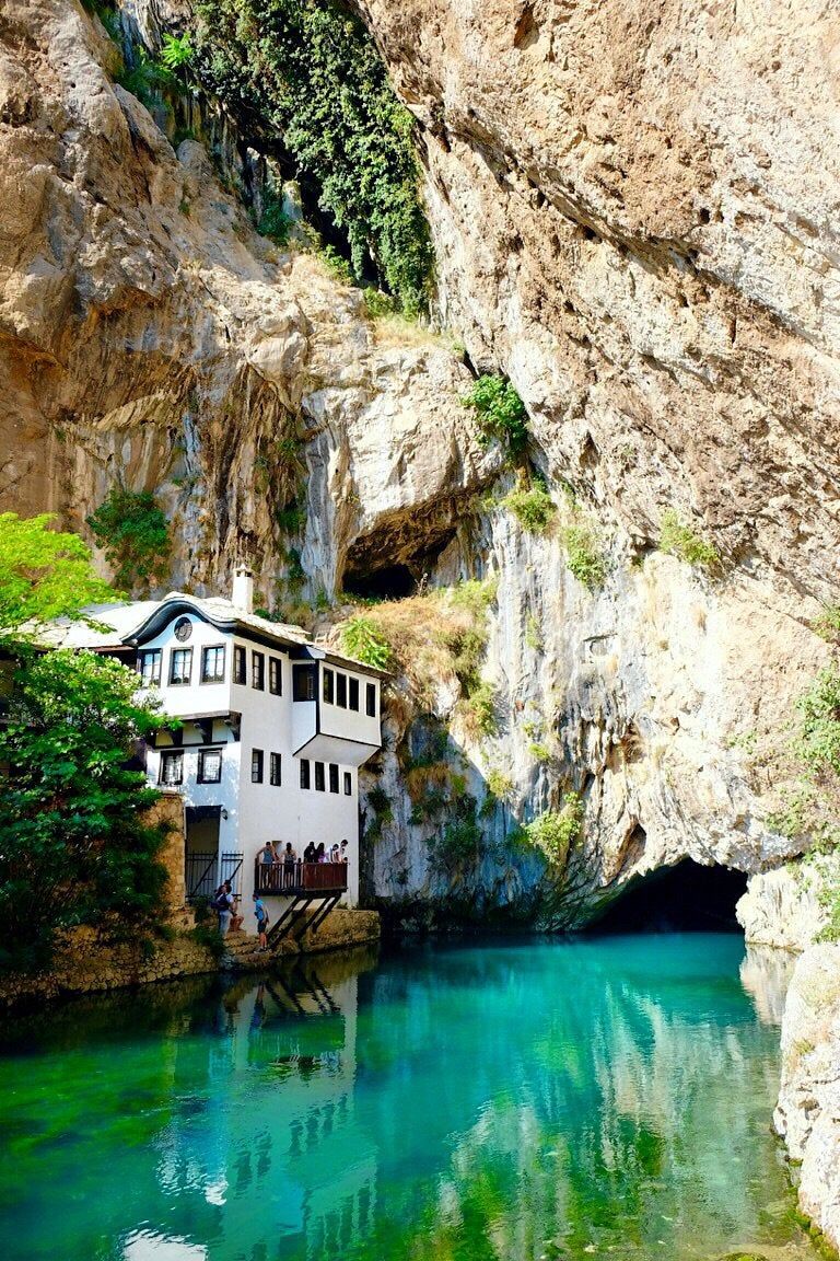 The beautiful Sufi lodge in Blagaj, Bosnia and Herzegovina