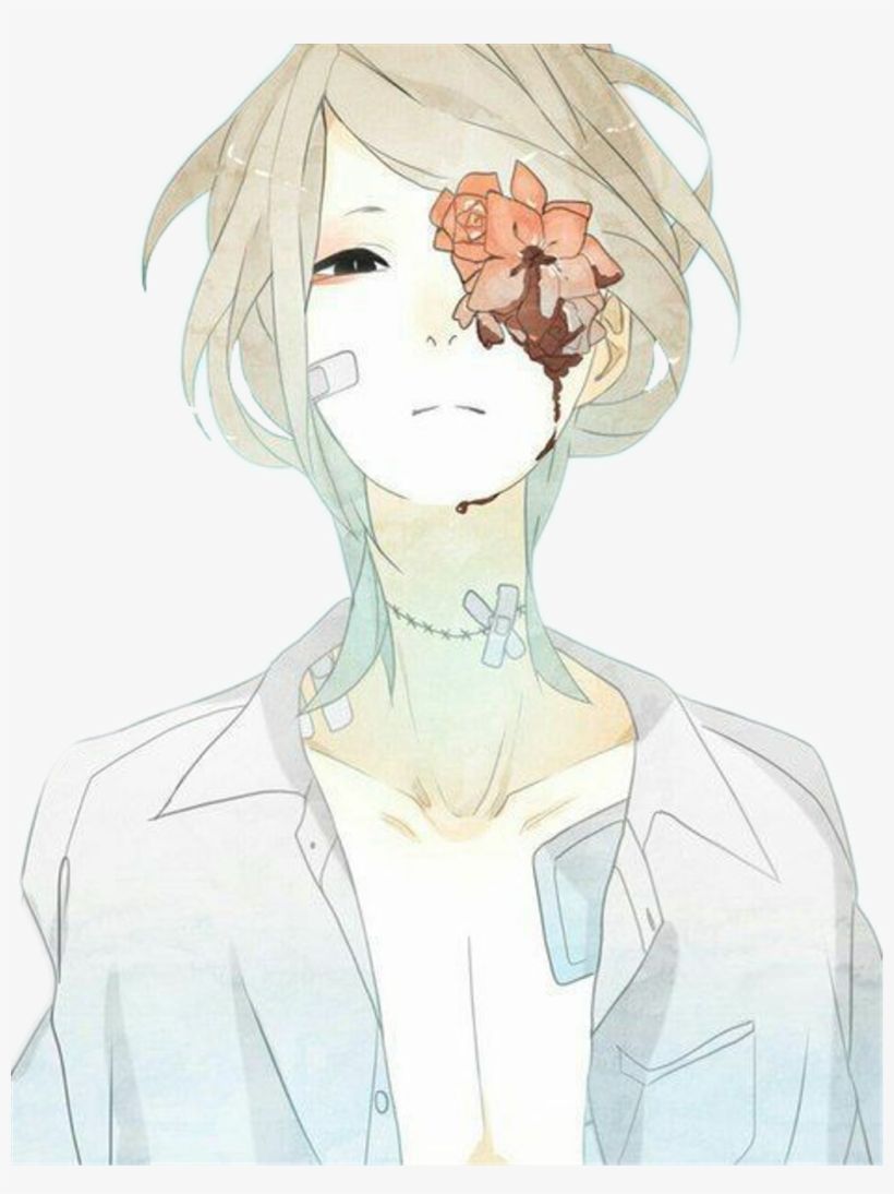 Animeboy Handsome Aesthetic Gore Flower Depressed