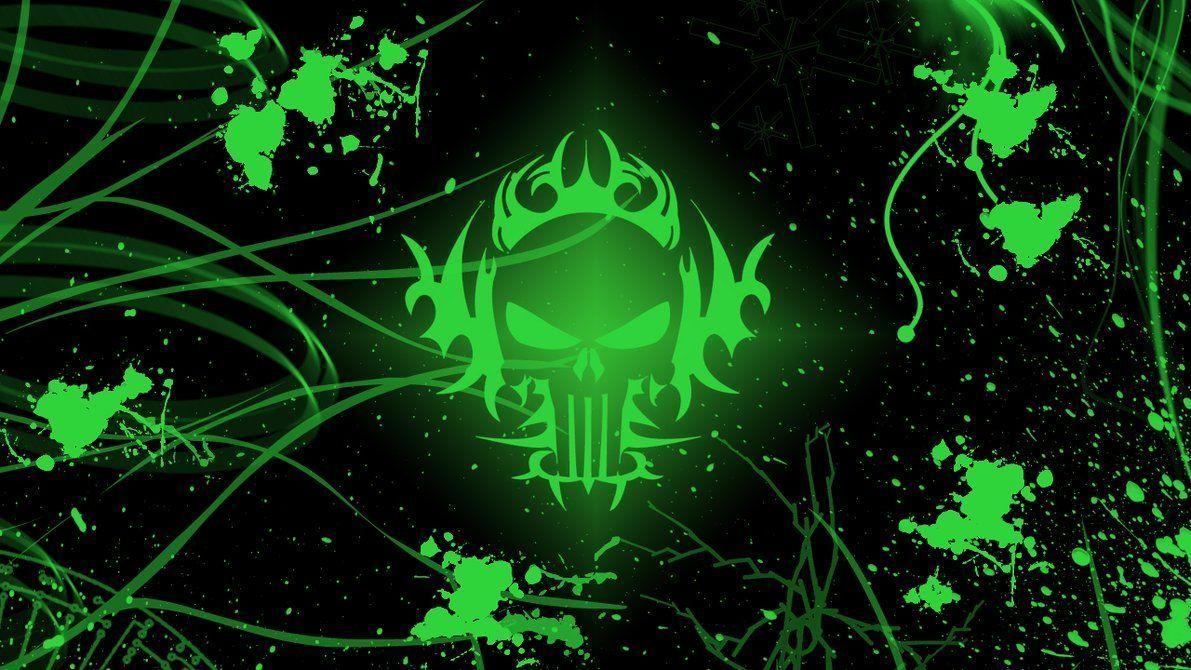 Green Skull Wallpaper Free Green Skull Background