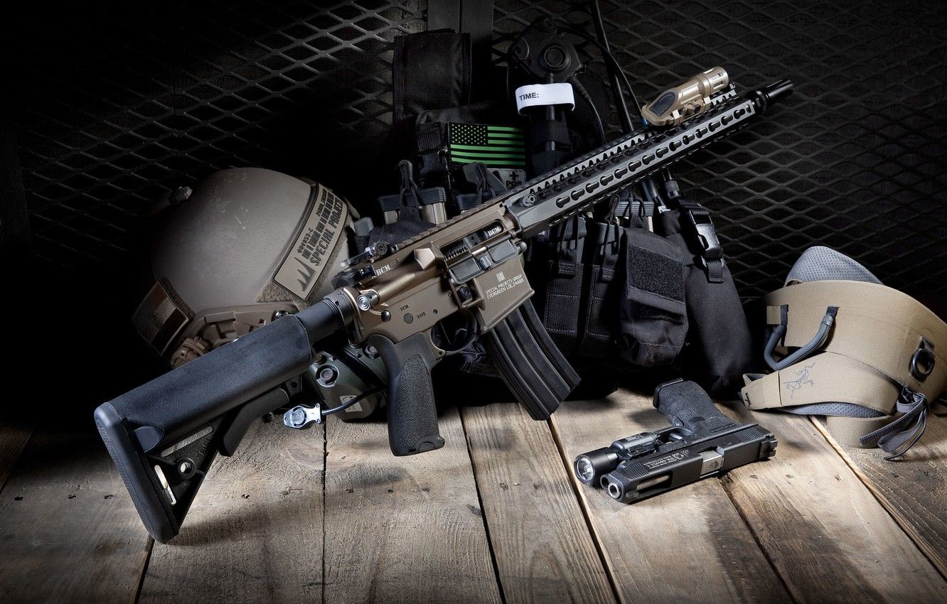 Wallpaper gun, equipment, AR- BCM, assault rifle image