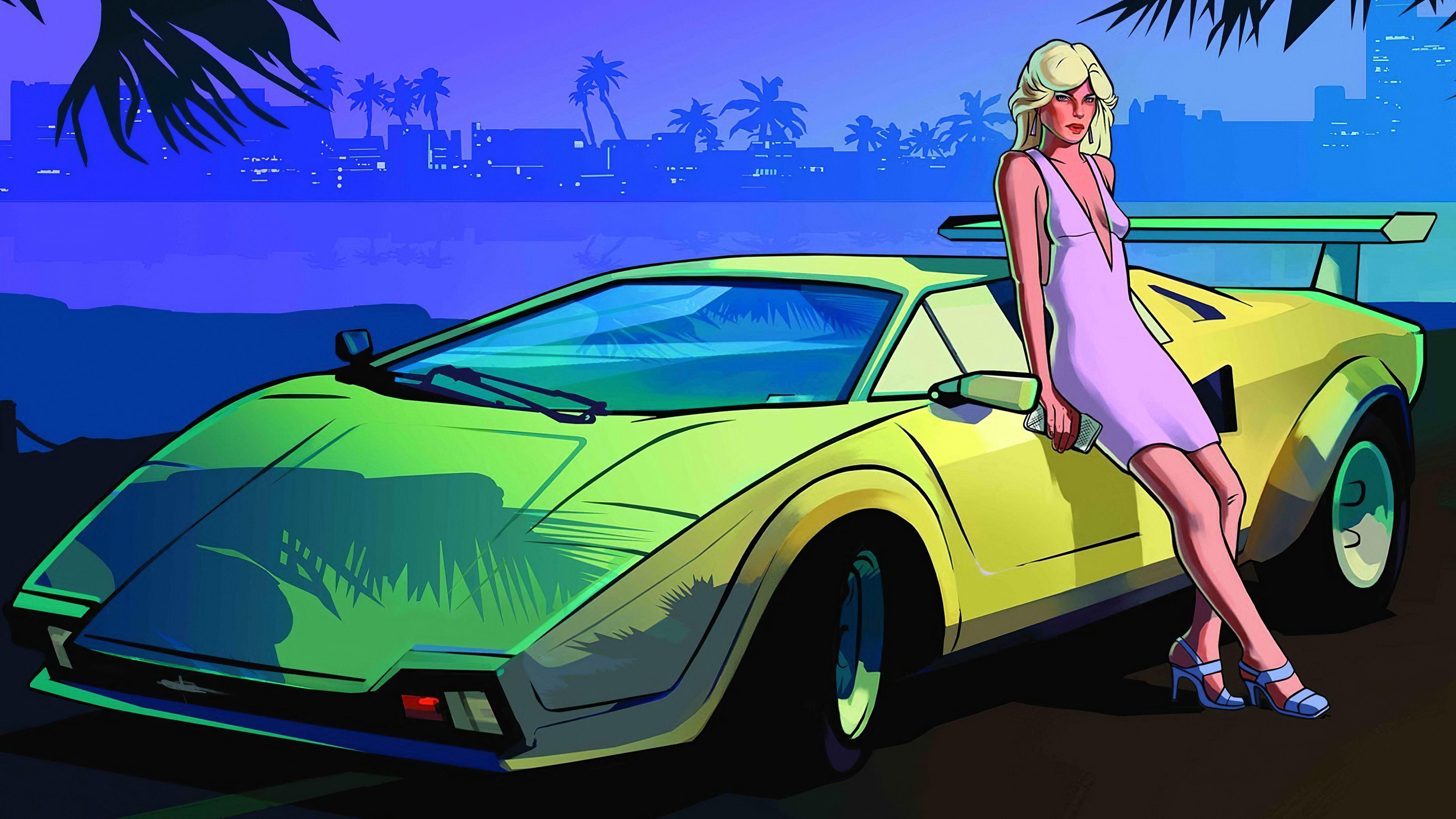 Women Luxury Grand Theft Auto Vice City 4k, HD Games, 4k