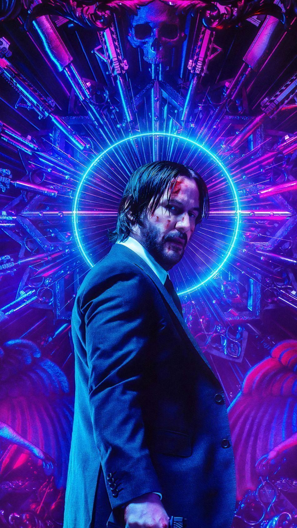 Keanu Reeves Neon John Wick Chapter 3 Parabellum 4K Ultra HD