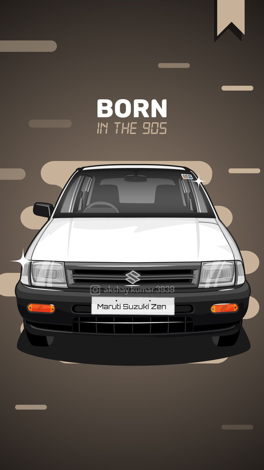 Maruti Suzuki Zen Wallpaper. Indian Cars Wallpaper. Vector Art. Born in the 90s. Car vector, Zen wallpaper, Vector artwork