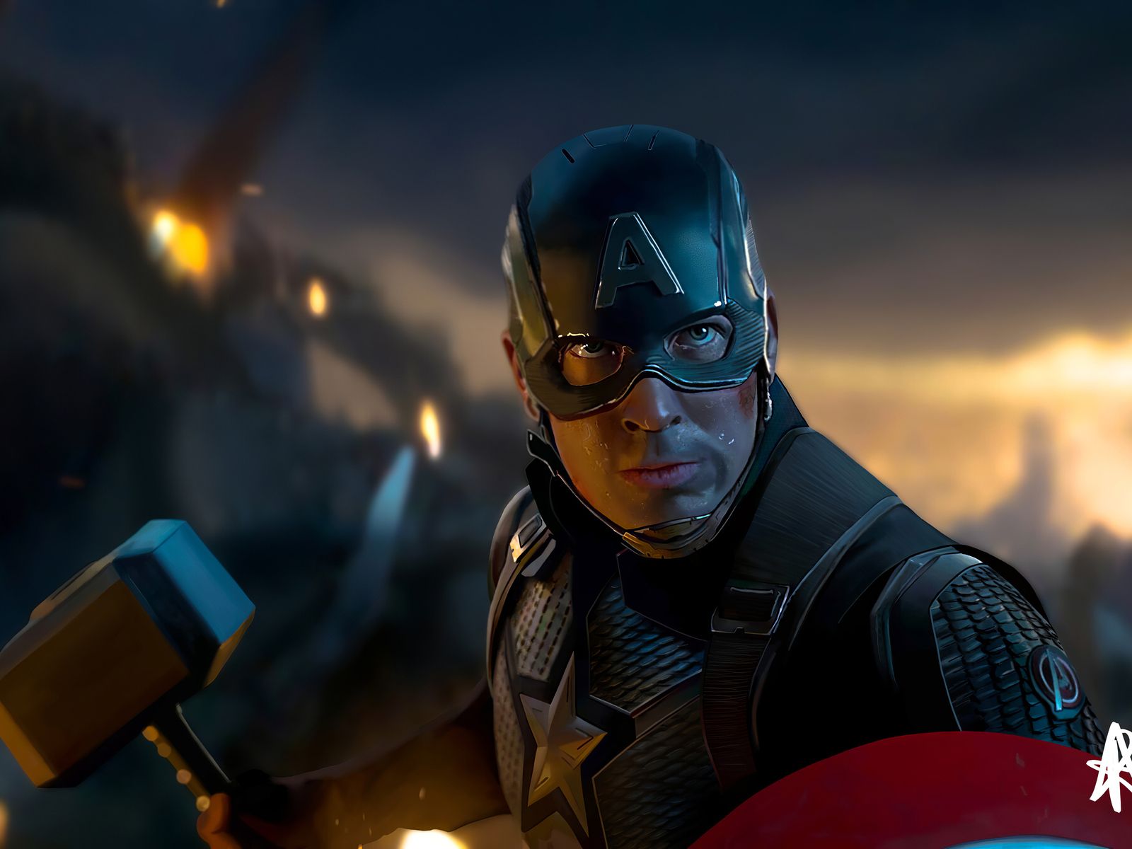 Captain America Hammer 4k 2020 1600x1200 Resolution HD
