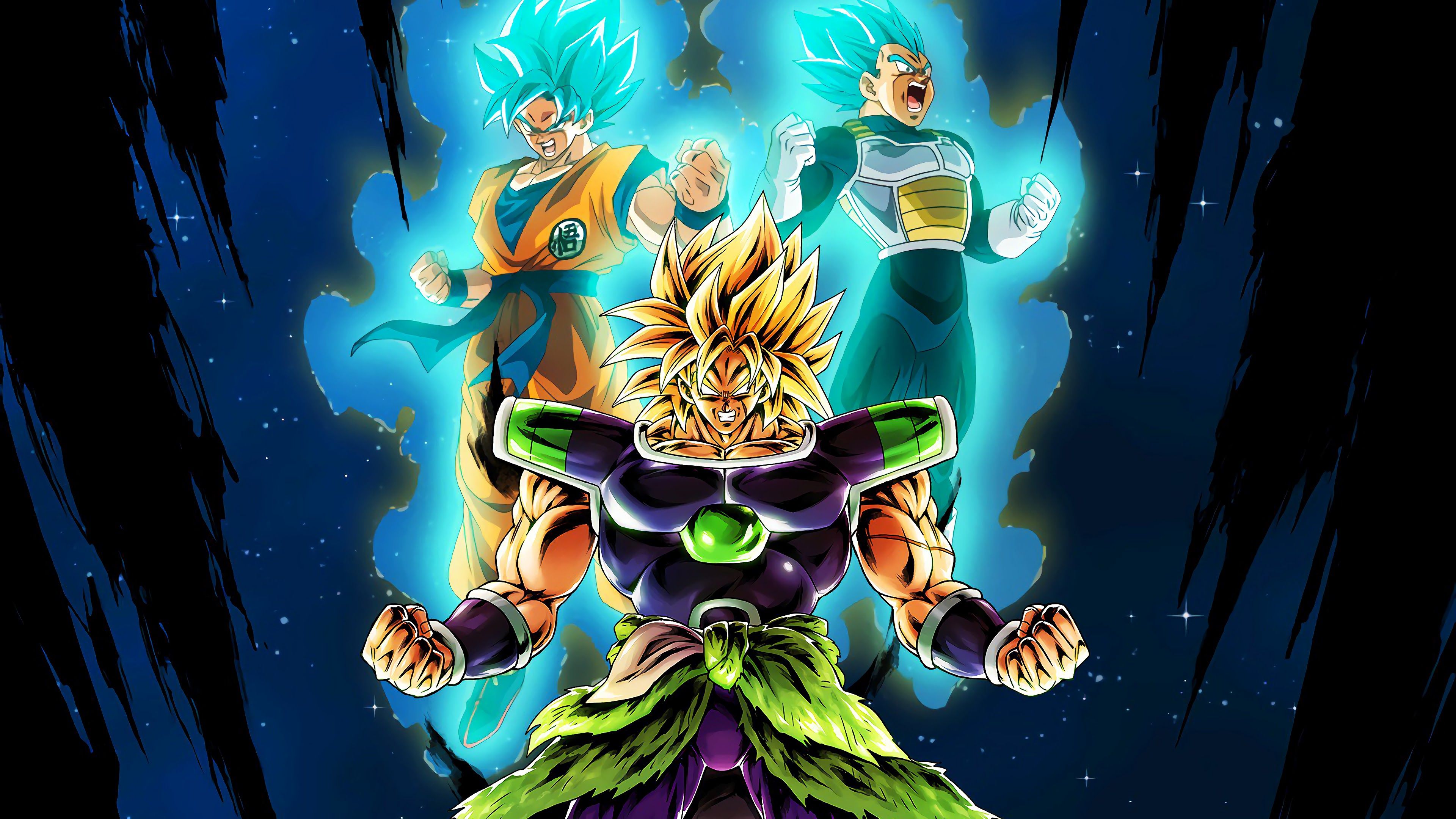 Download Goku and Vegeta clash in Dragon Ball Super: Broly Wallpaper |  Wallpapers.com