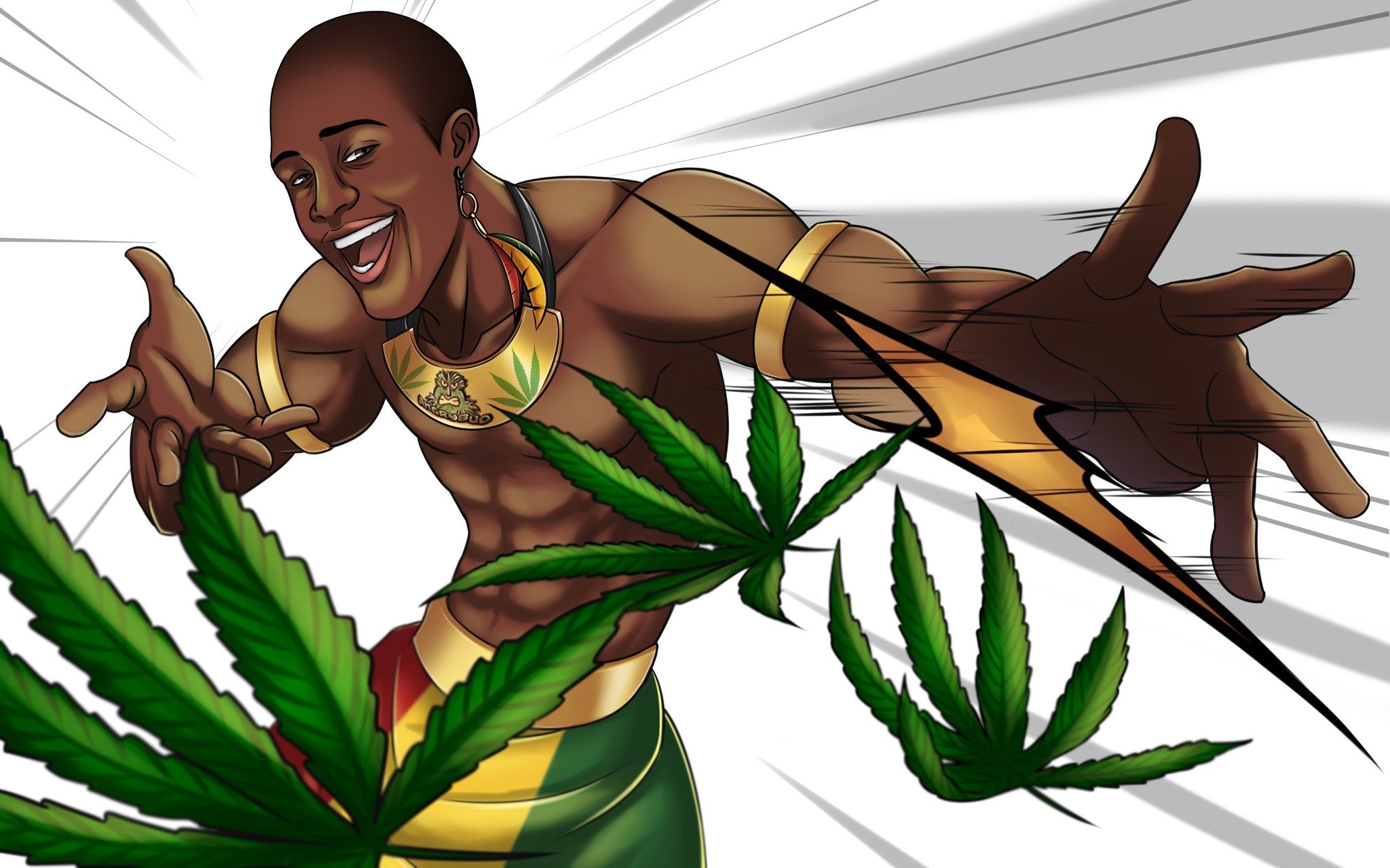 Ganja Girls, Cannabis artist fantasy HD Wallpaper, Cartoons and Cannabis Bodyart