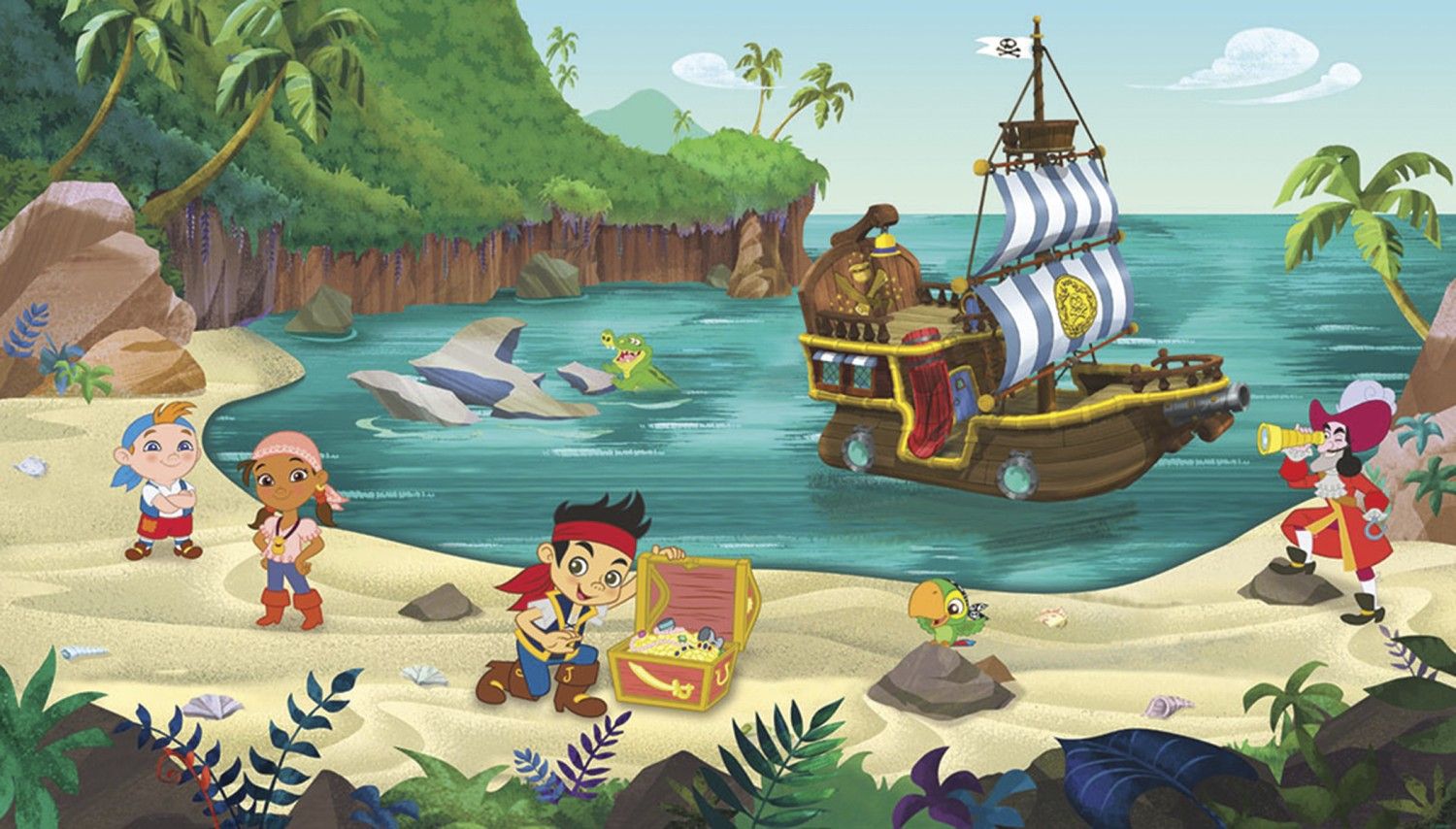 Jake and the Neverland Pirates Background. Disneyland Pirates Wallpaper, Pirates of the Caribbean Wallpaper and Pirates Cove Cape Cod Wallpaper