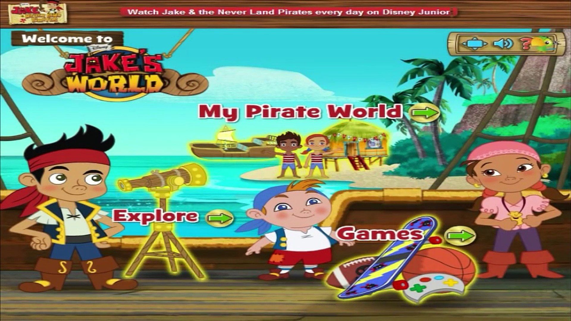 ♥ Disney Jake and the Never Land Pirates World Game