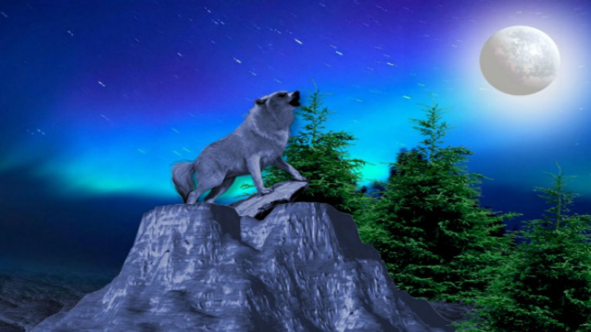 Download Wolf Howling At The Moon Desktop Background #oyy91 Free