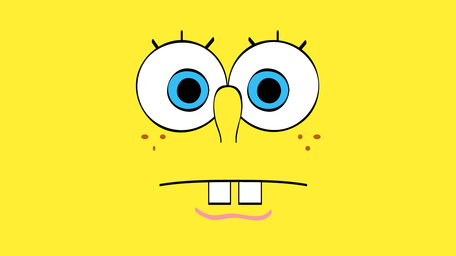 Funny SpongeBob Face HD Wallpaper \ Background. Papel de parede