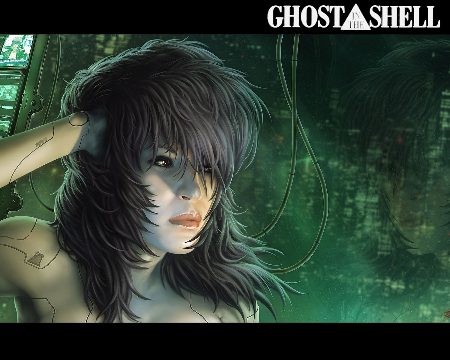 Wallpaper Ghost in the Shell Kusanagi Motoko Anime young woman