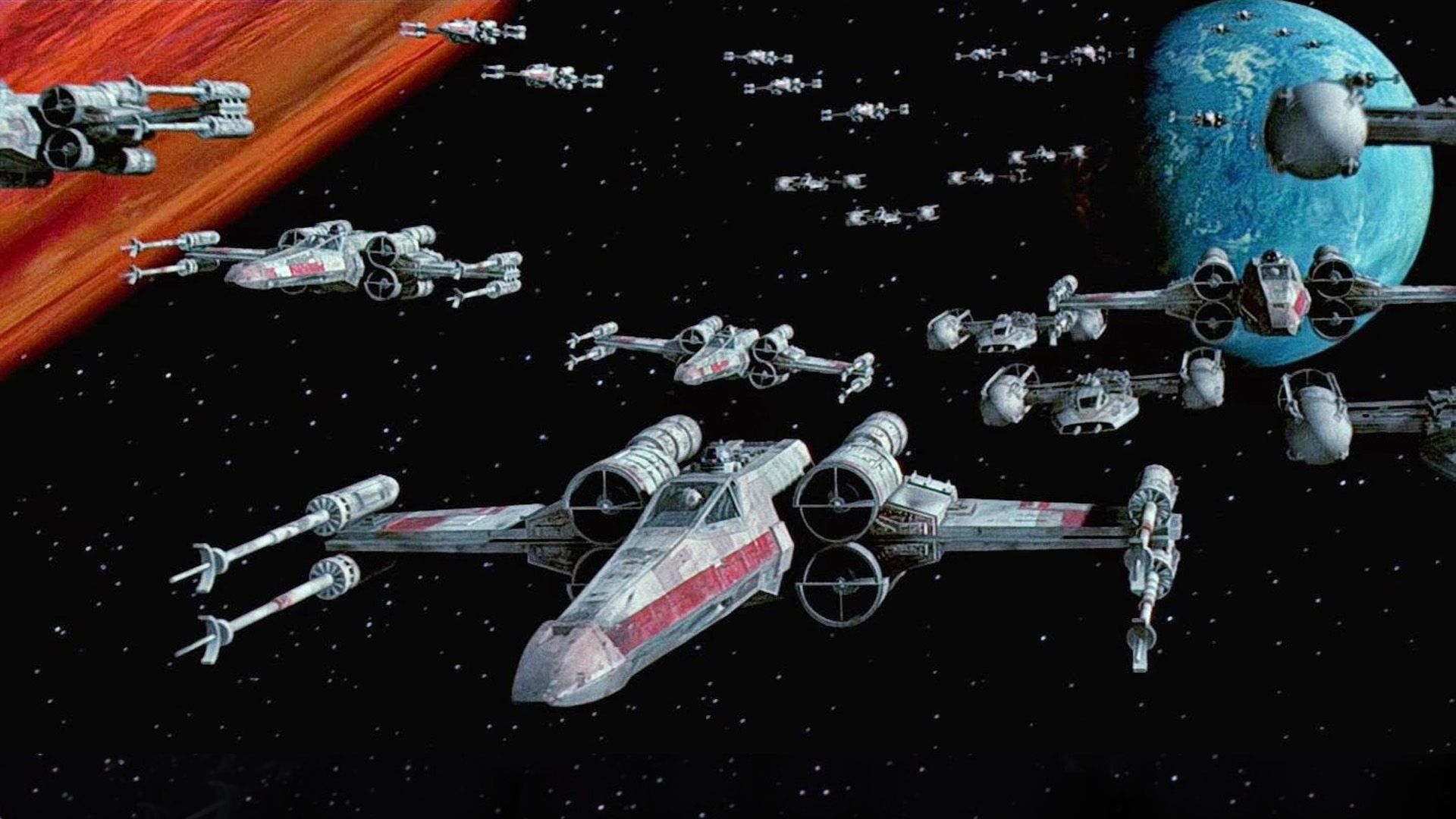 Star Wars Fleet Of Combat Aircraft With X Wings Scenarios Of Video