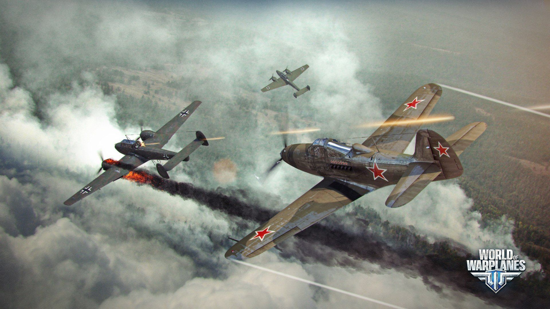 World of Warplanes, Warplanes, Wargaming, Airplane, Bell P 39 Airacobra, Messerschmitt Bf Dogfight HD Wallpaper / Desktop and Mobile Image & Photo