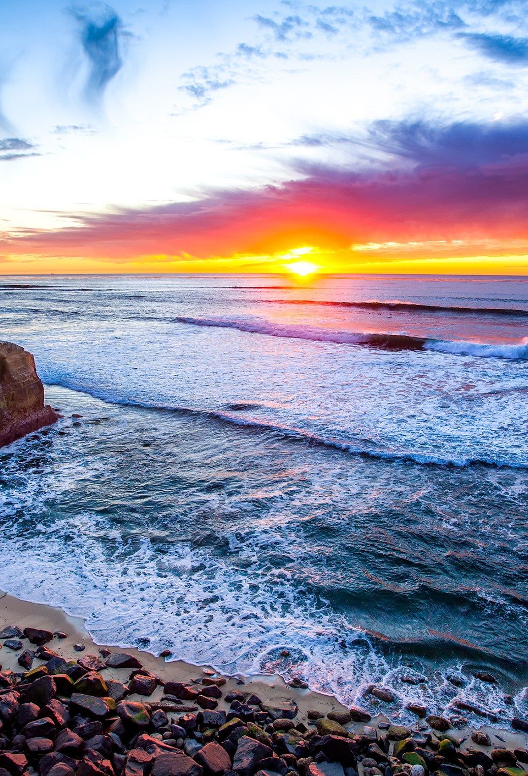 Ocean Sunset in San Diego Wallpaper for iPhone Pro Max, X, 8