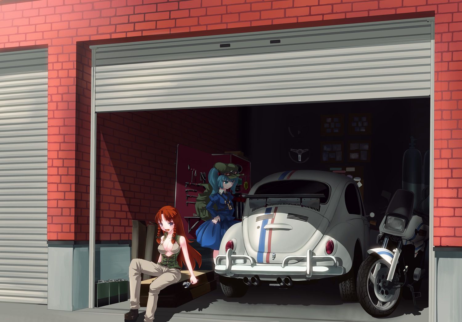 Anime Girls And Cars Wallpaperx1046