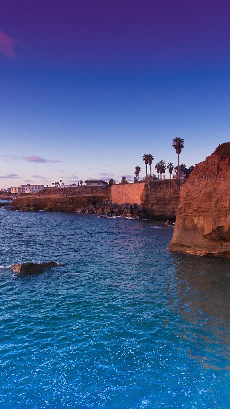 USA, California, San Diego, USA, sunset, cliffs, blue sea, sky