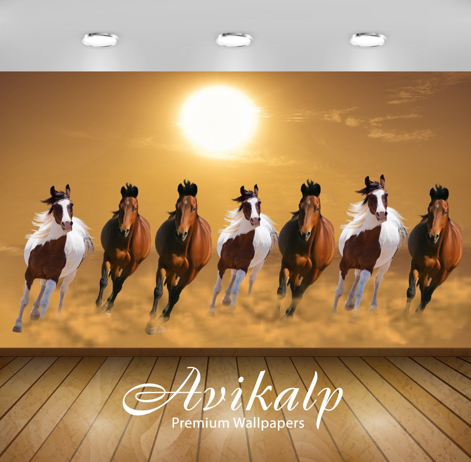 Avikalp Exclusive Awi3250 Seven running horses vastu 7 horses