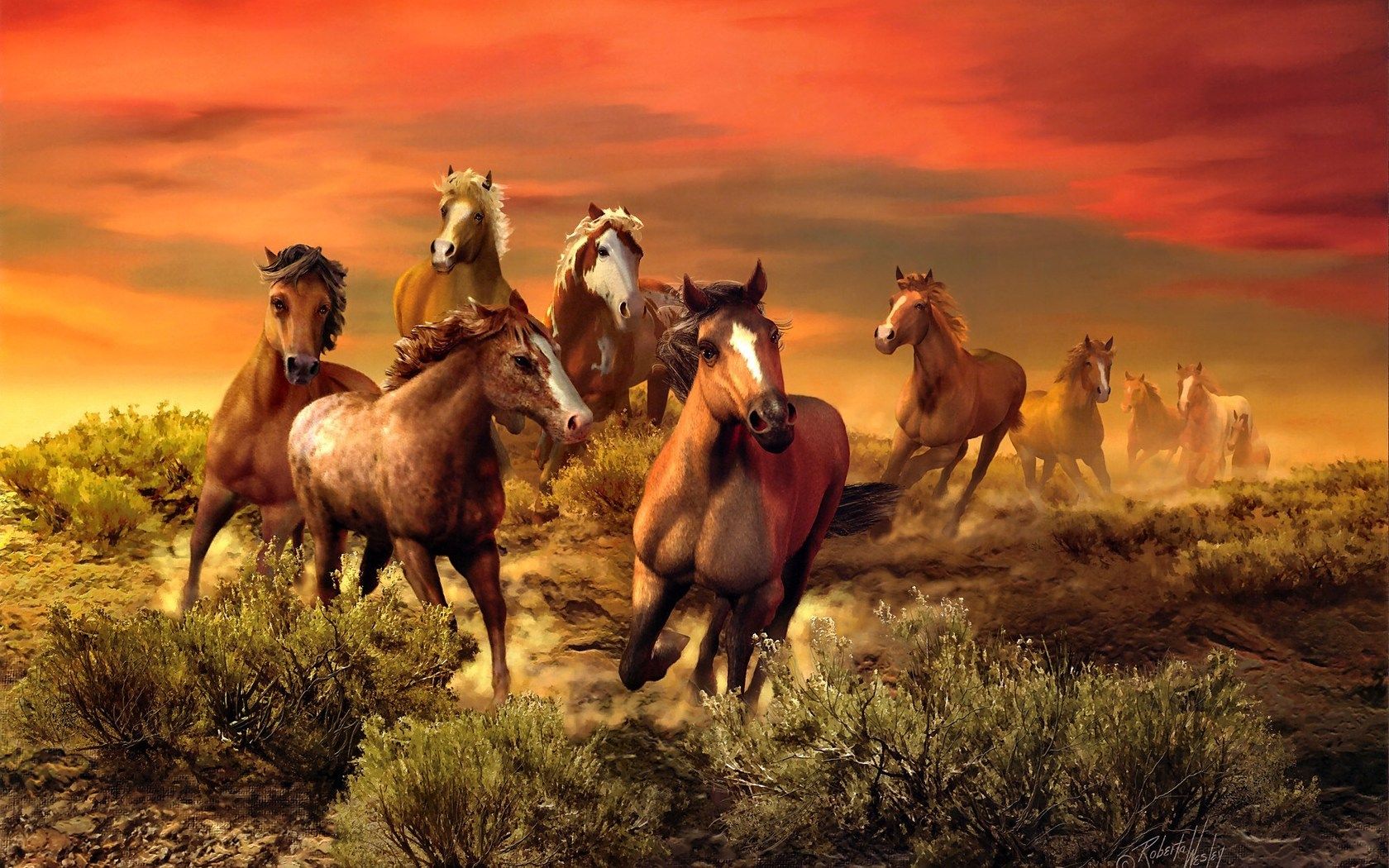 Free download Painting Horses HD Wallpaper 2013 HD Wallpaper