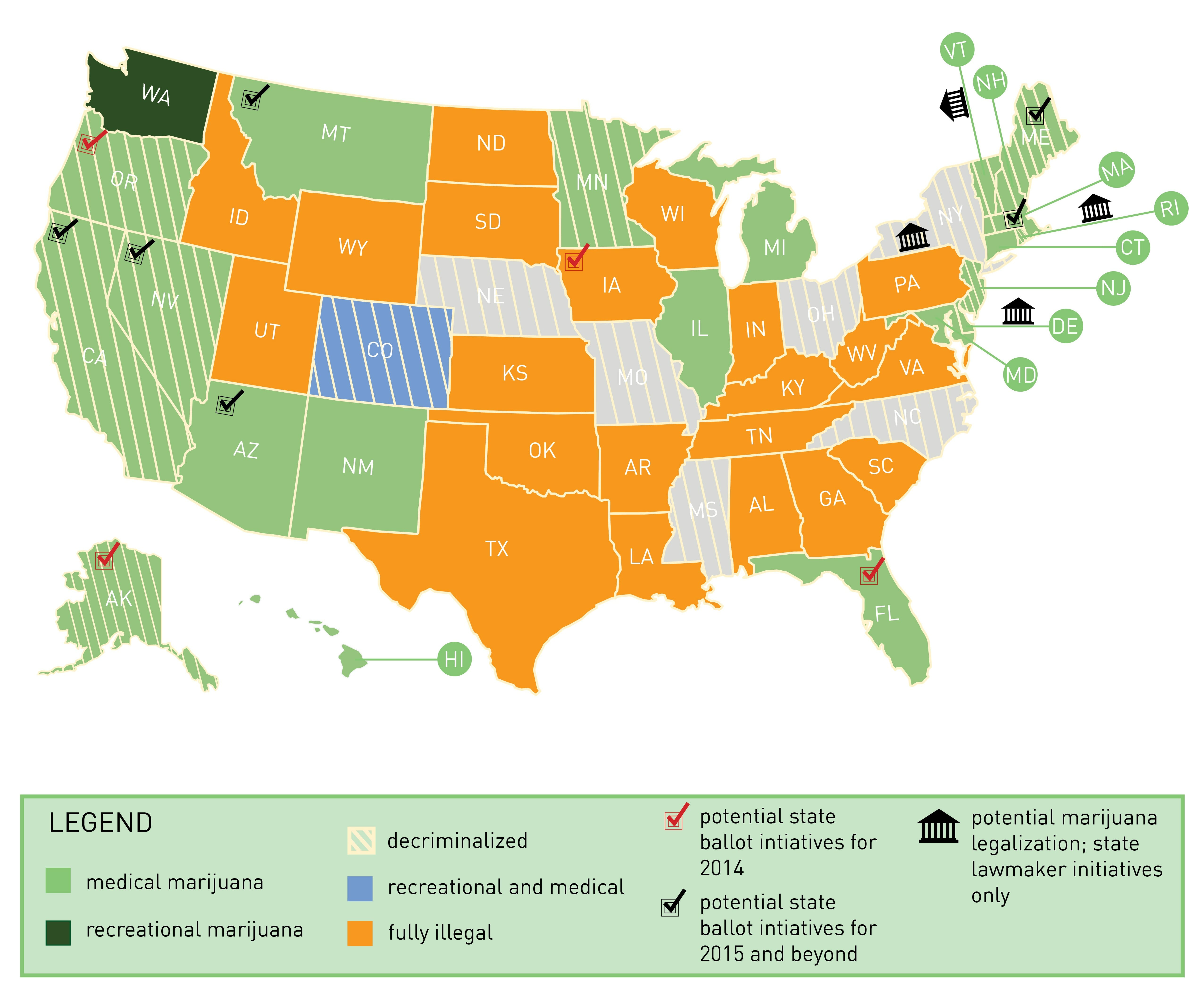 U.S. Marijuana Legalization Map Law Blog™
