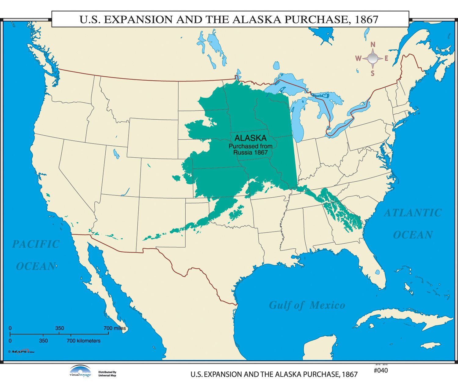 Universal Map U.S. History Wall Maps.S. Expansion & Alaska