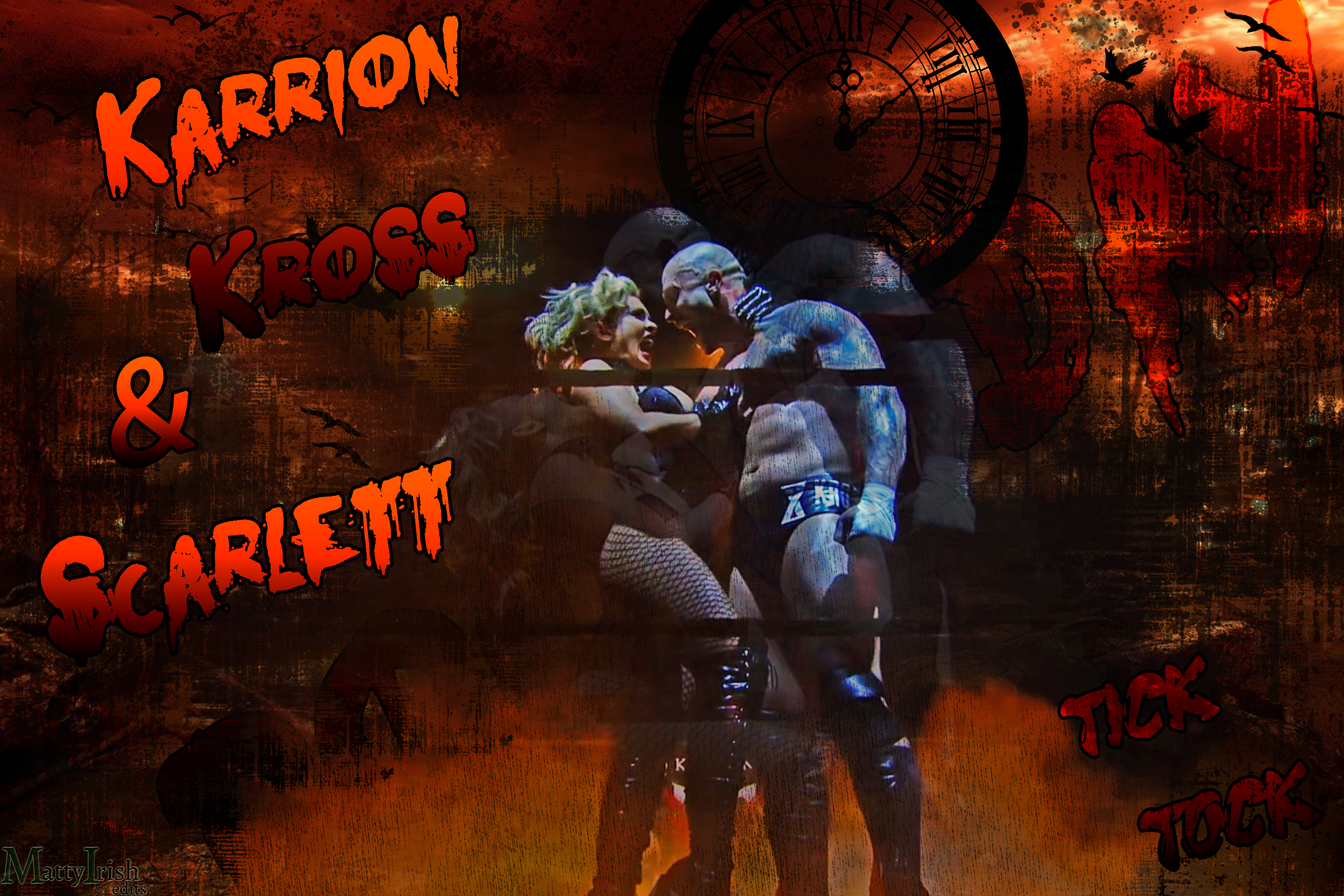 OC Karrion Kross & Scarlett NXT Debut Wallpaper Intrigued