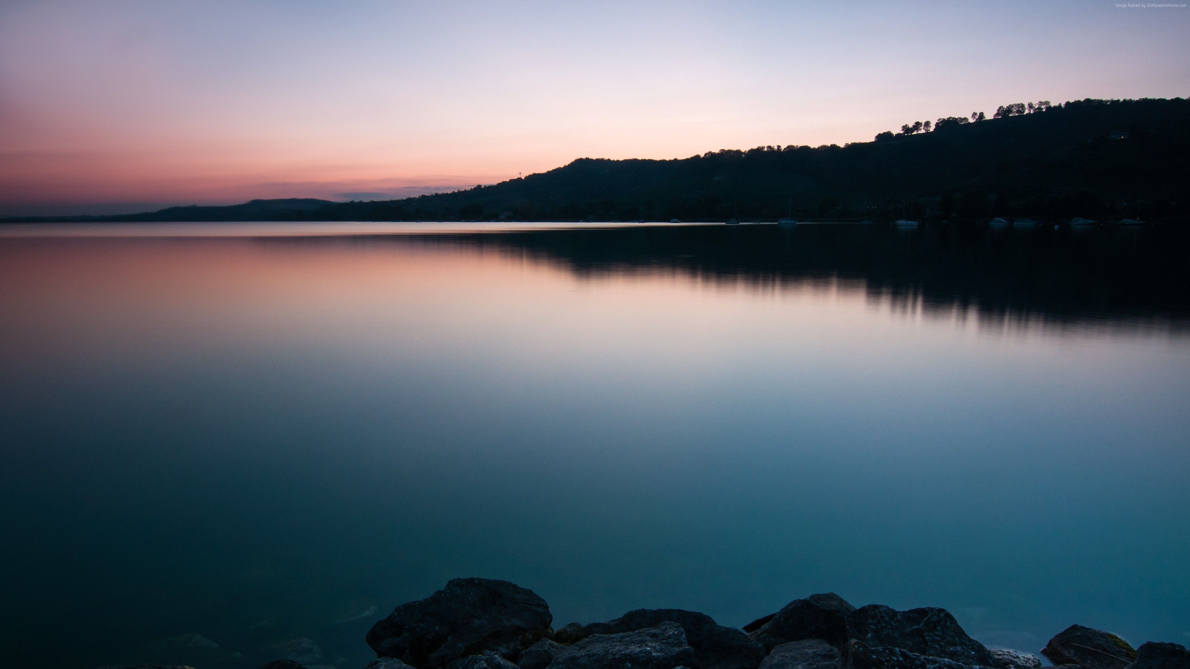 #HD wallpaper, #sunrise, #lake, k, #murten, #sunset