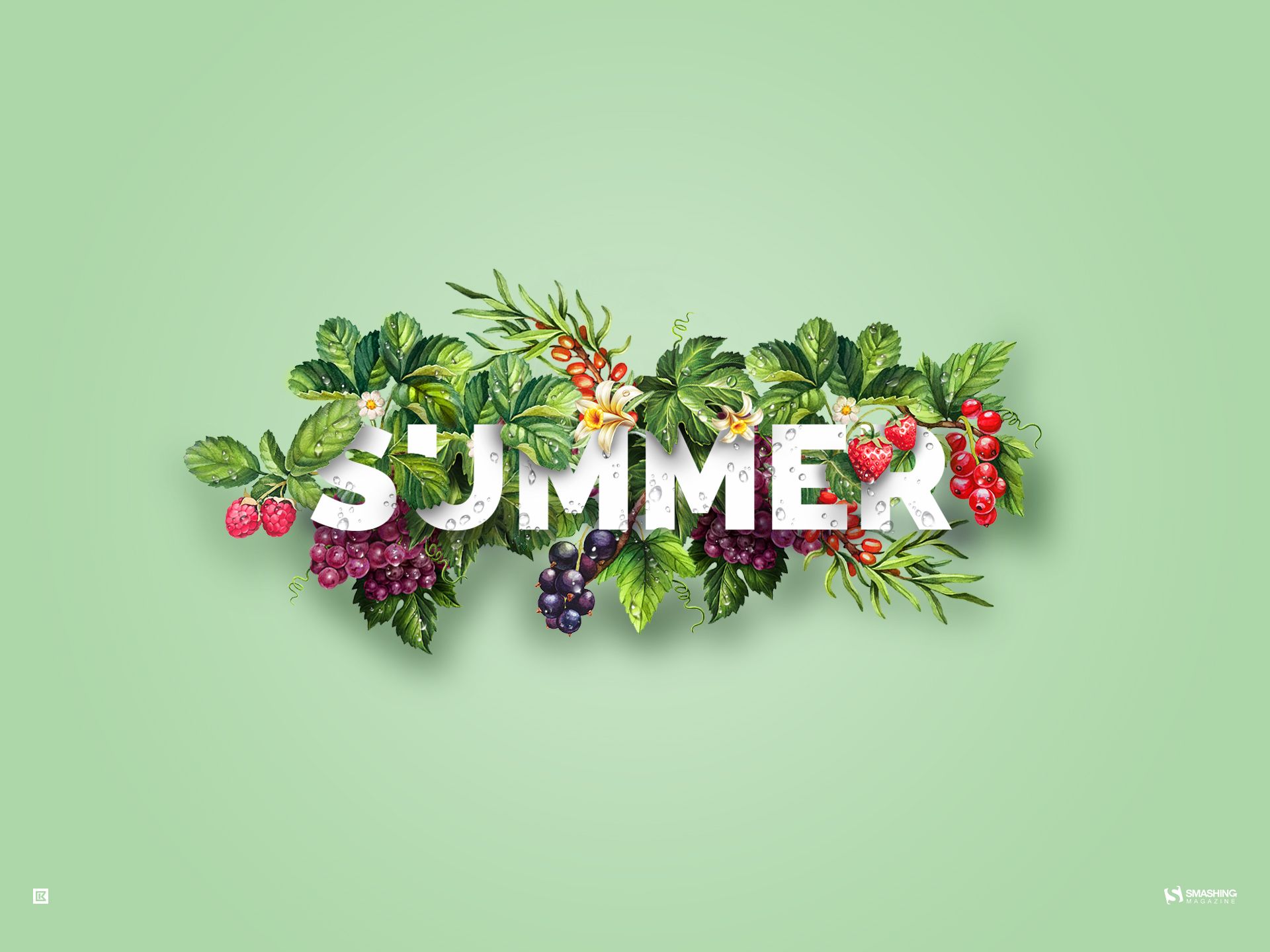 Wallpaper 4k Summer Digital, Fruits, Leaves, Season, Summer