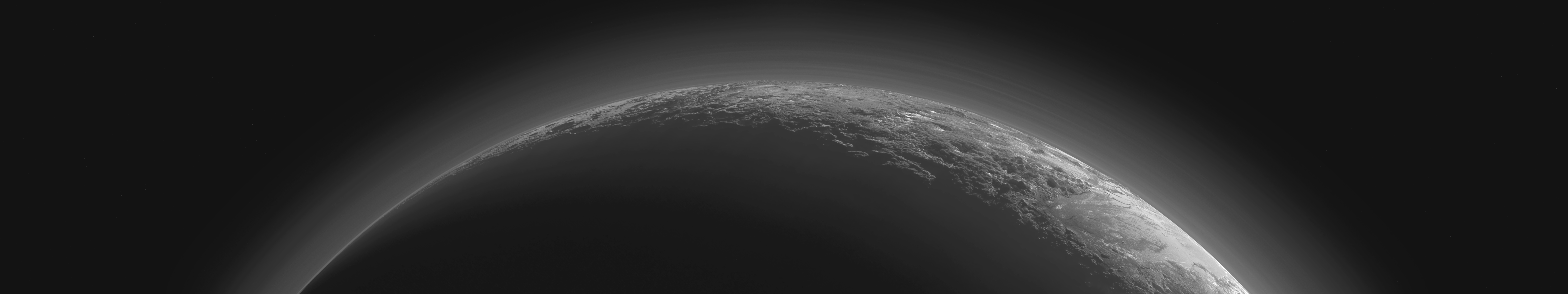 Earth & Pluto Wallpaper [7680x1440]