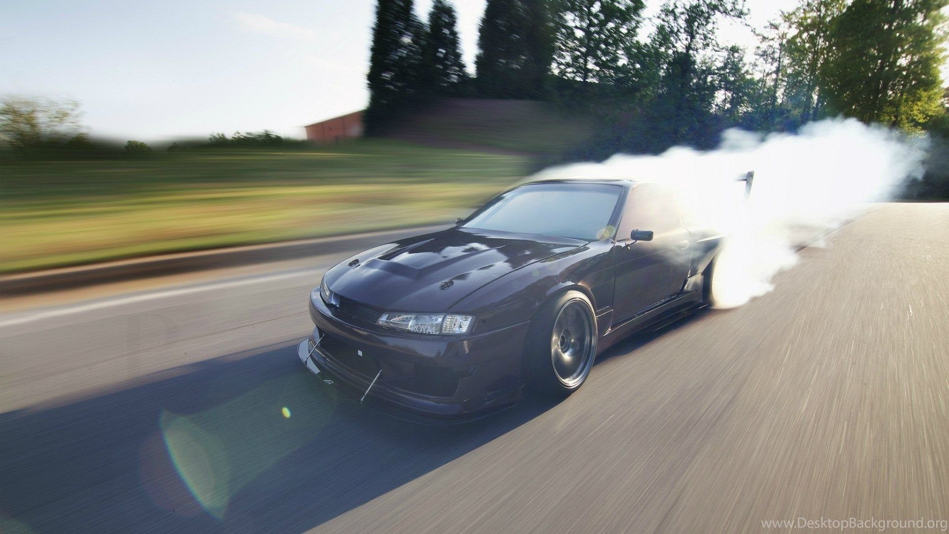 Smoking Nissan Silvia S14 240SX Wallpaper And Image Wallpaper
