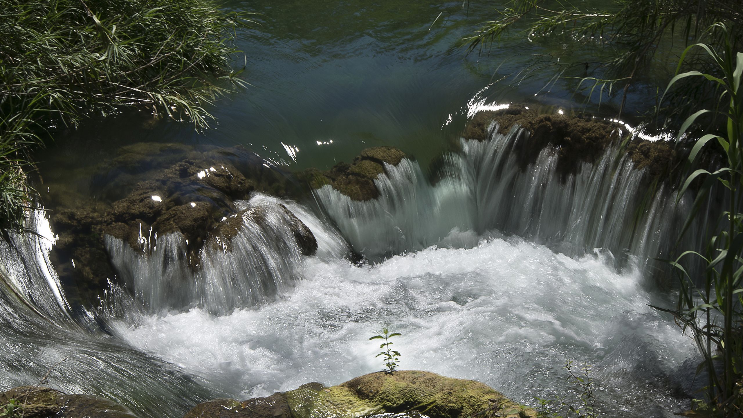 Wallpaper Croatia Krka National Park Nature Waterfalls 2560x1440