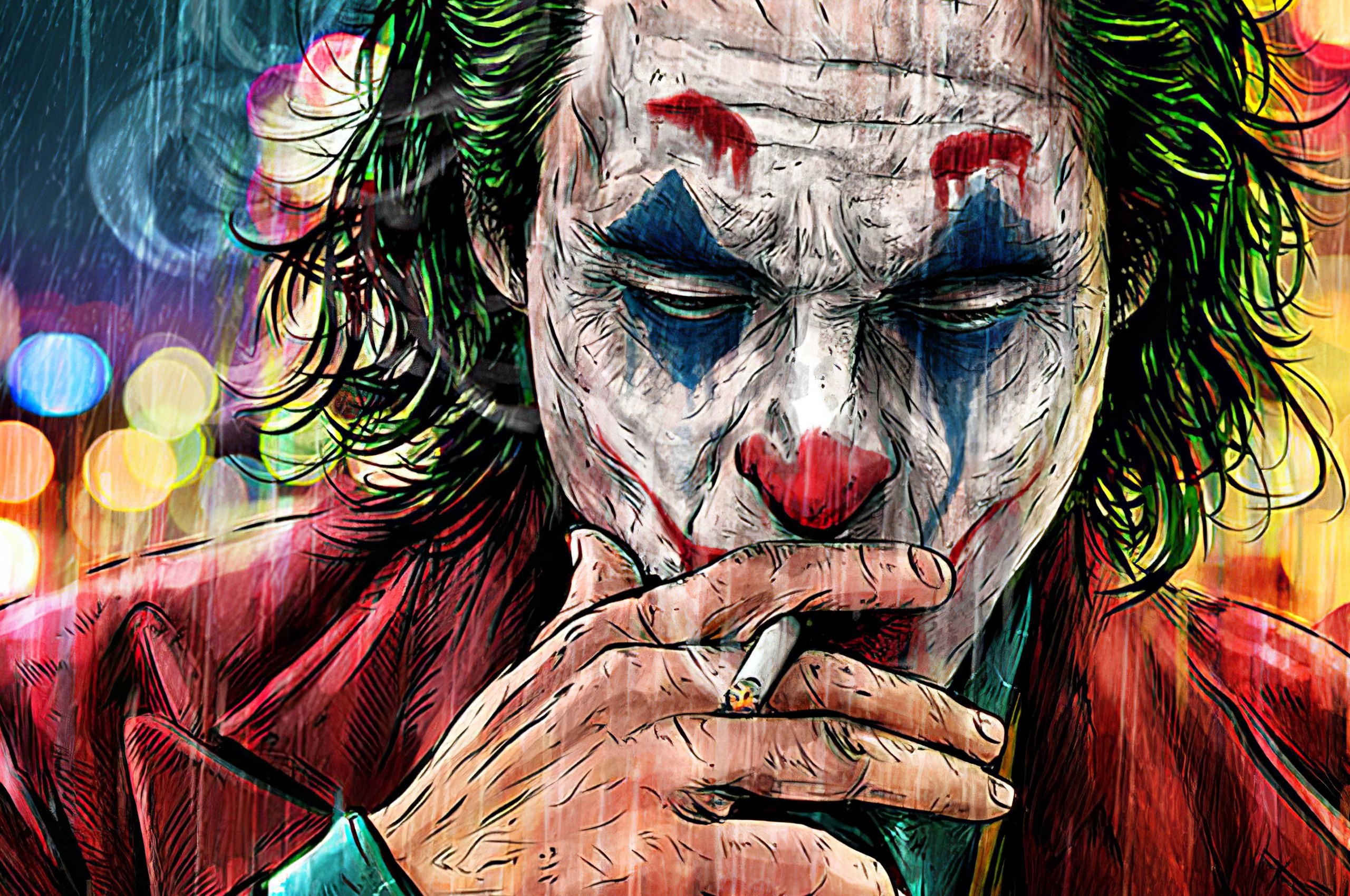 Joker Cigratte Smoking Artwork Chromebook Pixel HD 4k