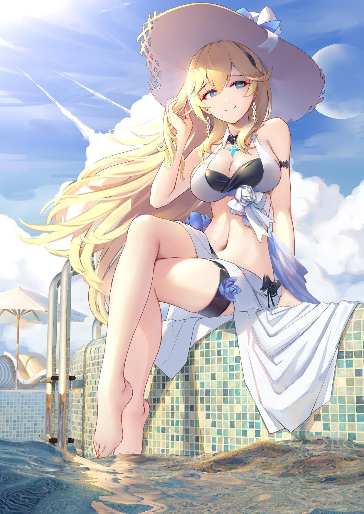 Durandal spending time at the Pool