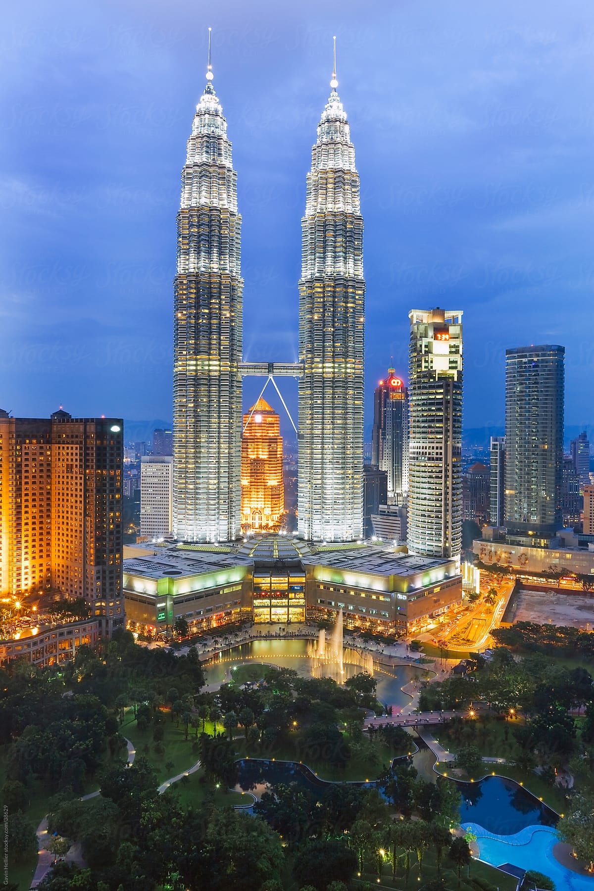Asia, Malaysia, Selangor State, Kuala Lumpur, elevated view over