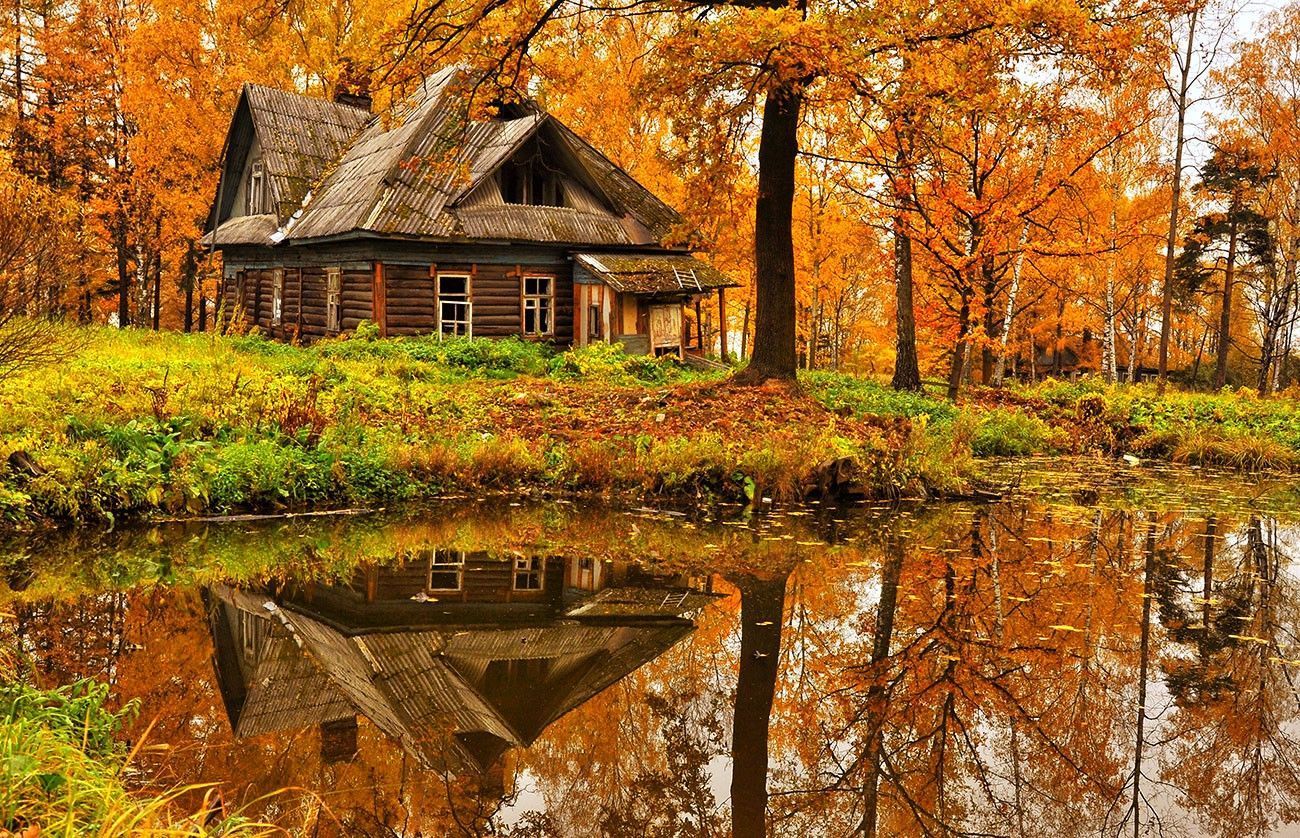 Houses Autumn Wallpapers Wallpaper Cave
