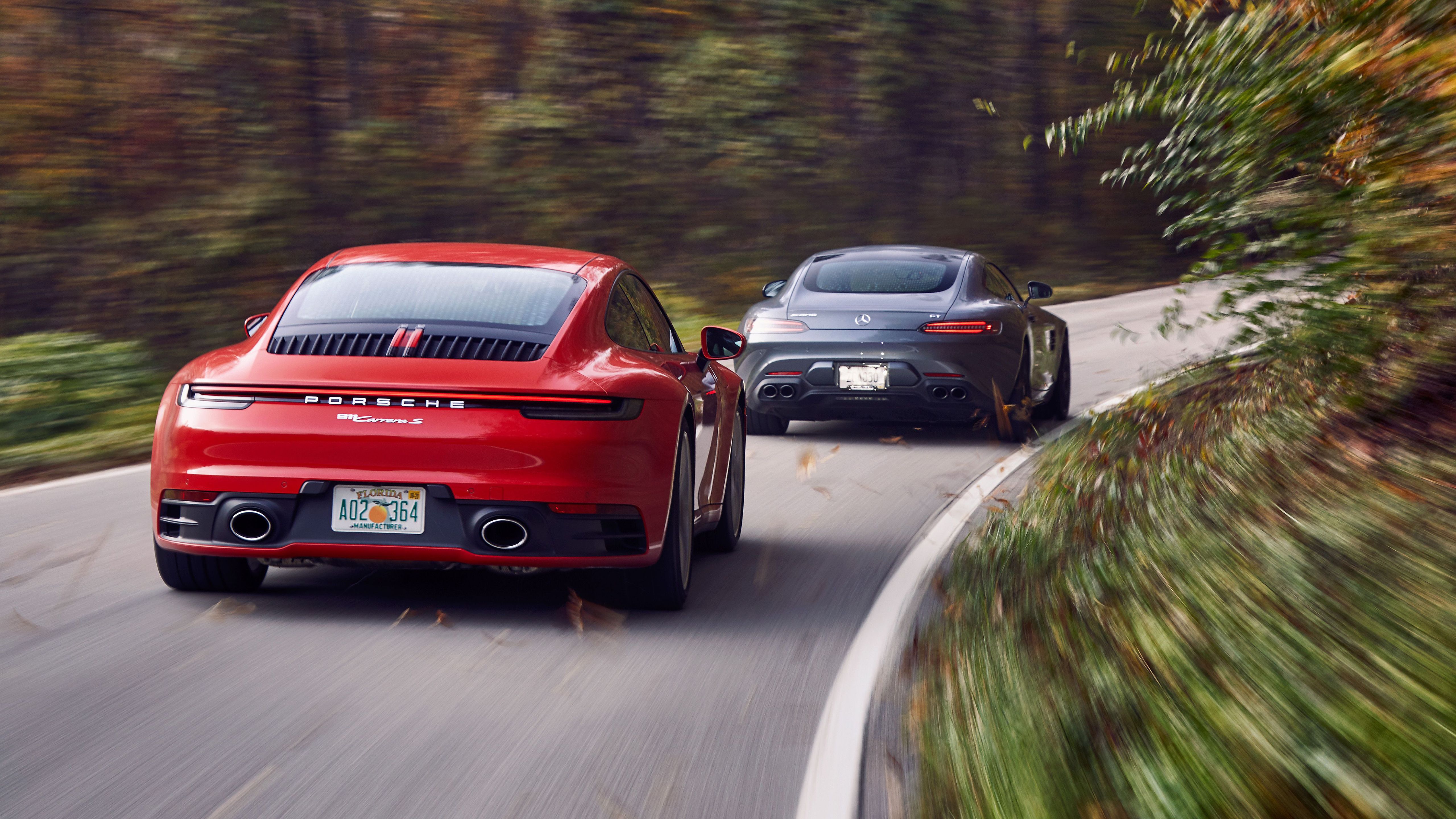 Mercedes AMG GT And 2020 Porsche 911 Carrera S 5K 2 Wallpaper