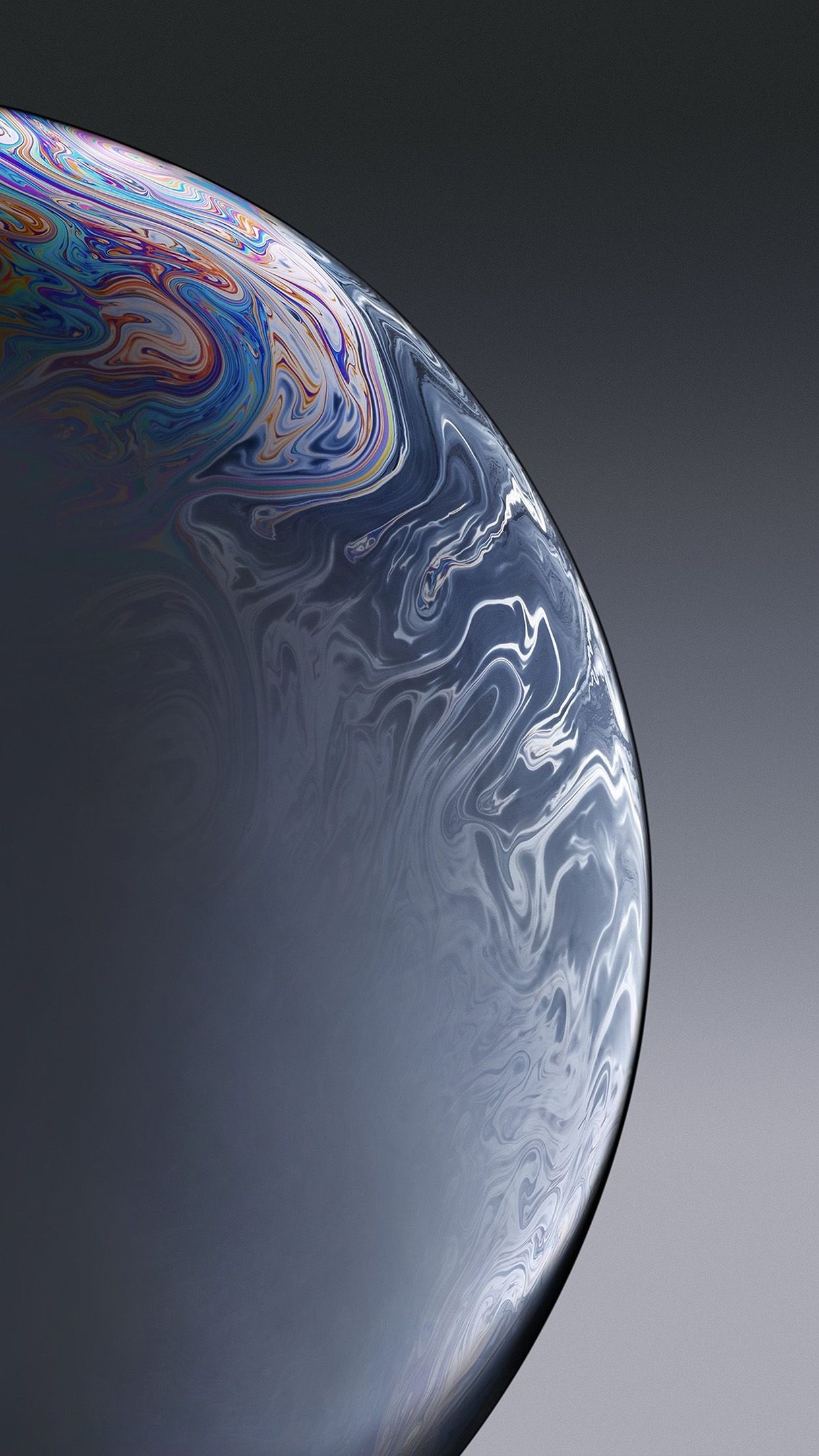 Apple Iphone Xs Space Official Art Gray Bubble Wallpaper