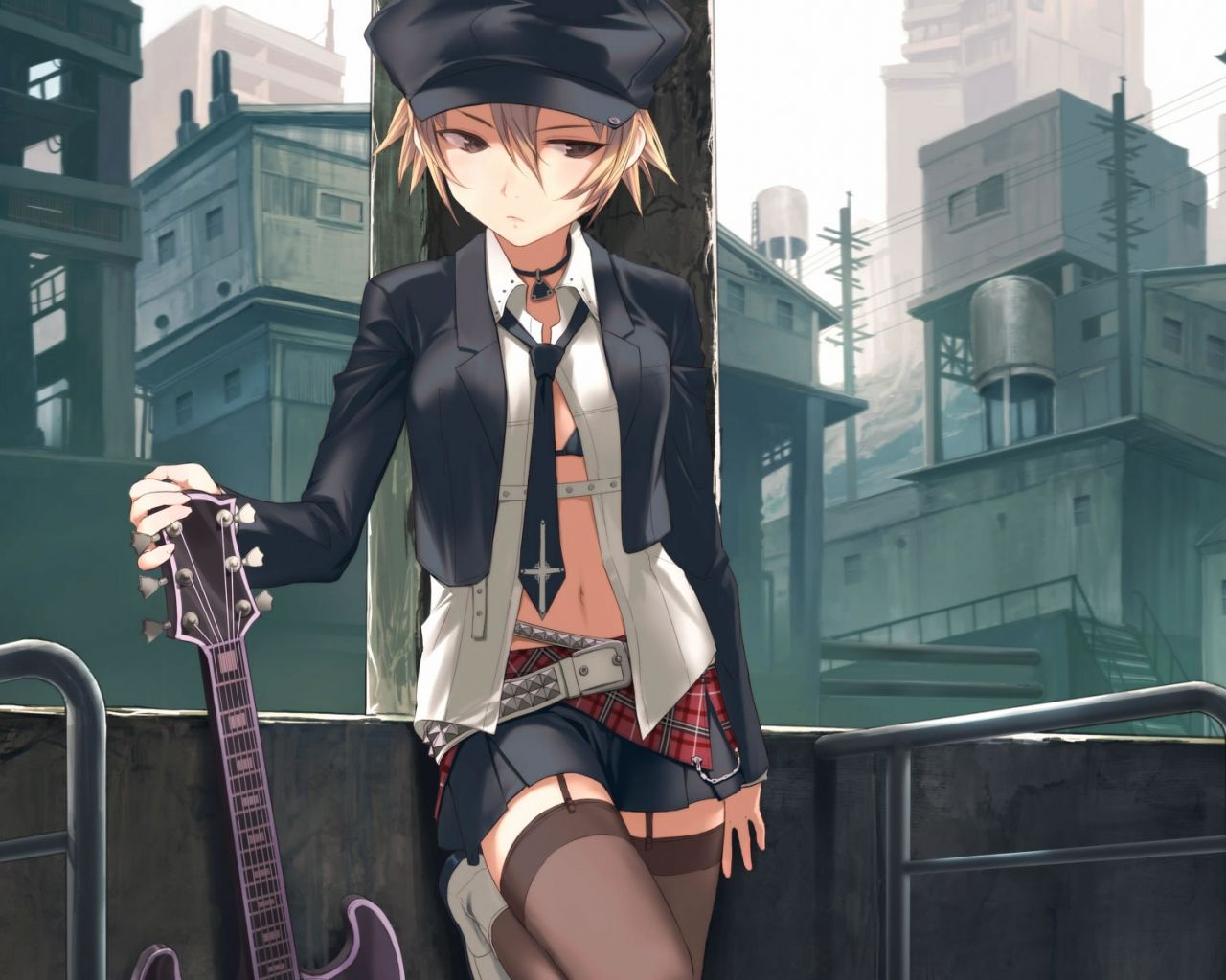 Free download Girl With A Guitar Anime Wallpaper Image featuring General [1600x1200] for your Desktop, Mobile & Tablet. Explore Anime Tomboy Wallpaper. Anime Tomboy Wallpaper, Tomboy Wallpaper, Tomboy Background