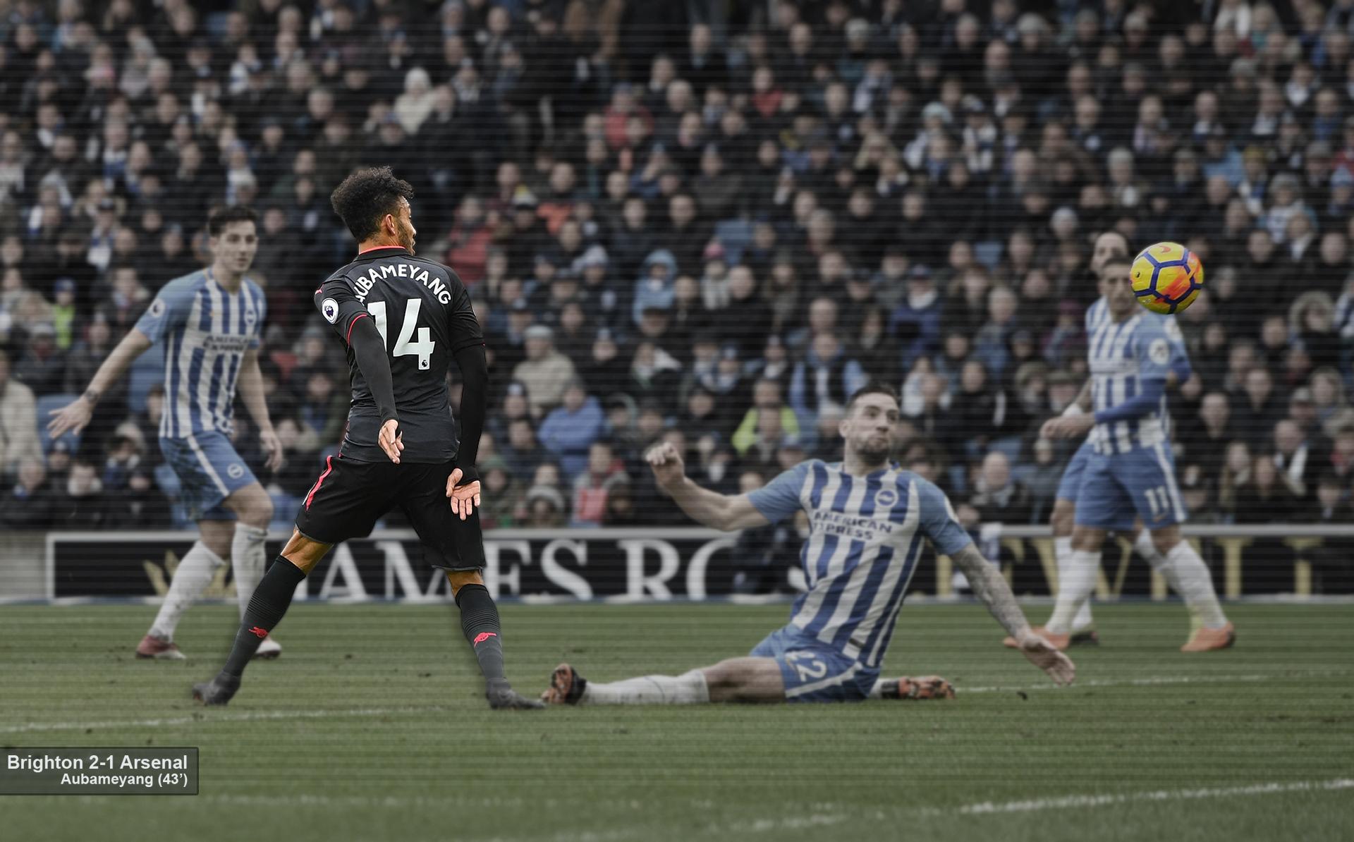 Match wallpaper Aubameyang scores against Brighton